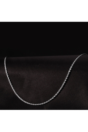 FOURSOLOS Çelik Erkek Kolye, Gümüş Renk, Burgu No:3