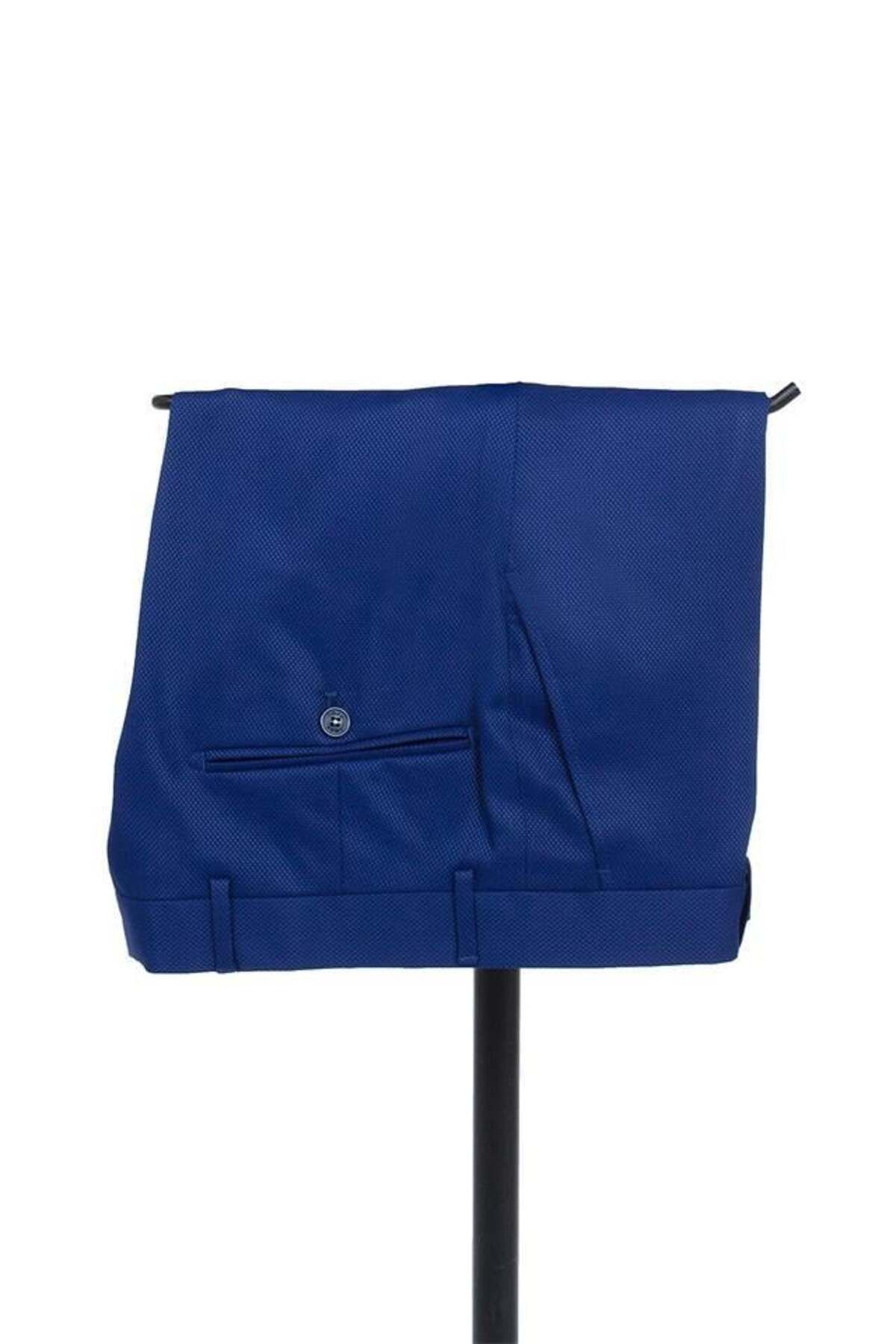 اسموکینگ مردانه NAVY BLUE AMELOR MONO YAKA با جلیقه 6 قطره باریک و تکسدو داماد 1001195219 روکش شده است İmza