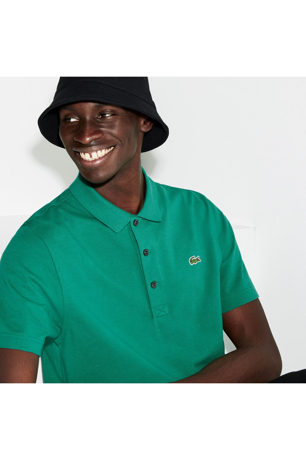 تی شرت یقه پولو مردانه چوگان سبز اورجینال Lacoste