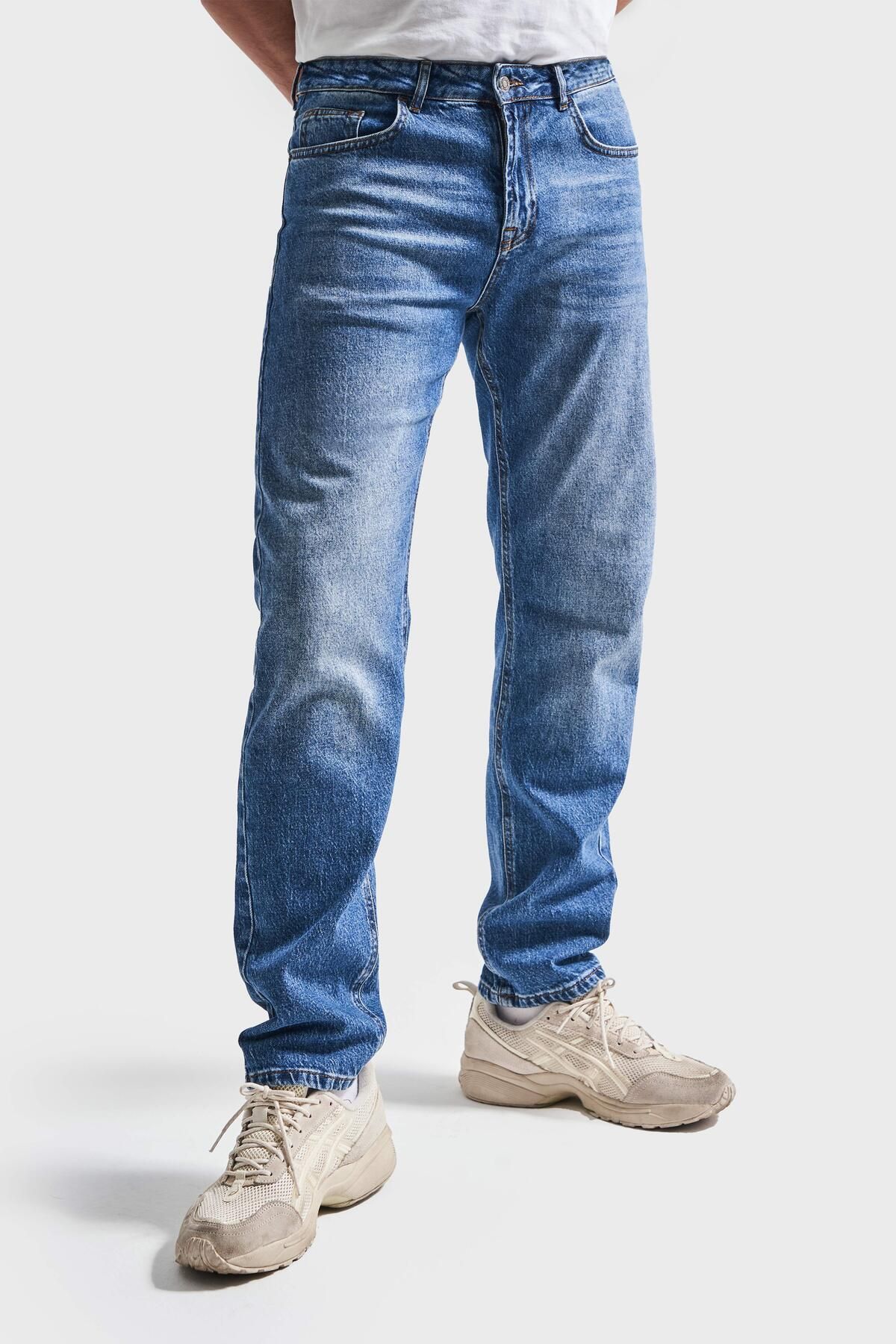 its basic-Blugi bărbați Culoare Slim Fit Tesatura Lycra Denim 3