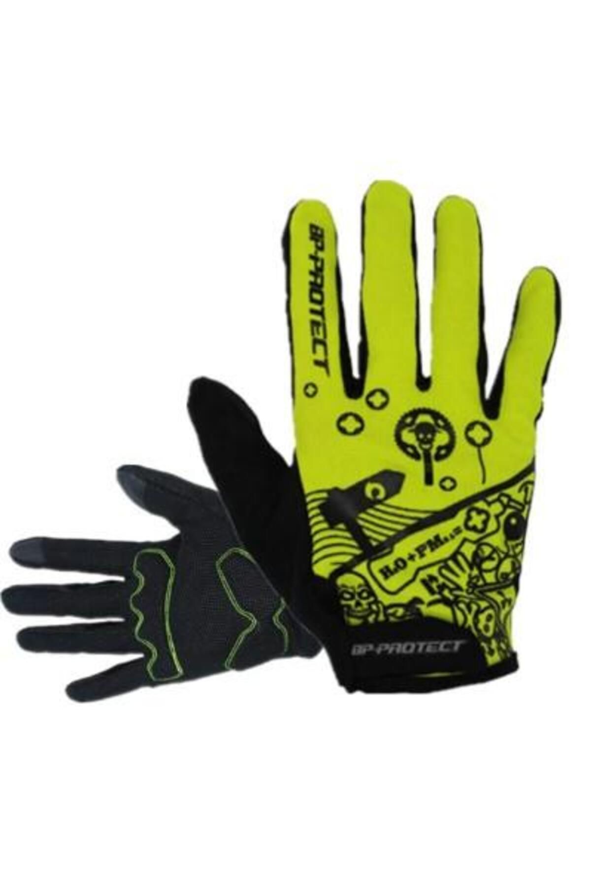 SARİSSA BİSİKLET-Forte GT XBYC HJ 0273 - Long Fingered Size L Yellow Cycling Gloves 1