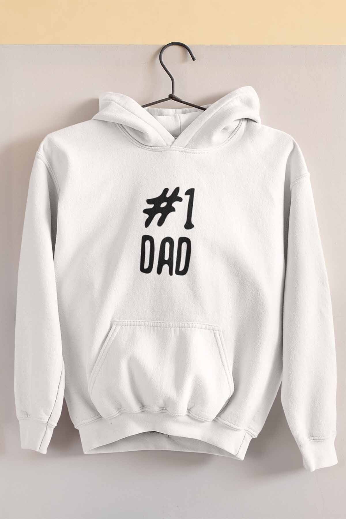 qoeuyl boutique Hanorac Cu Glugă Unisex - Hanorac Imprimat De Ziua Tatălui, Numărul Unu Unisex - XL
