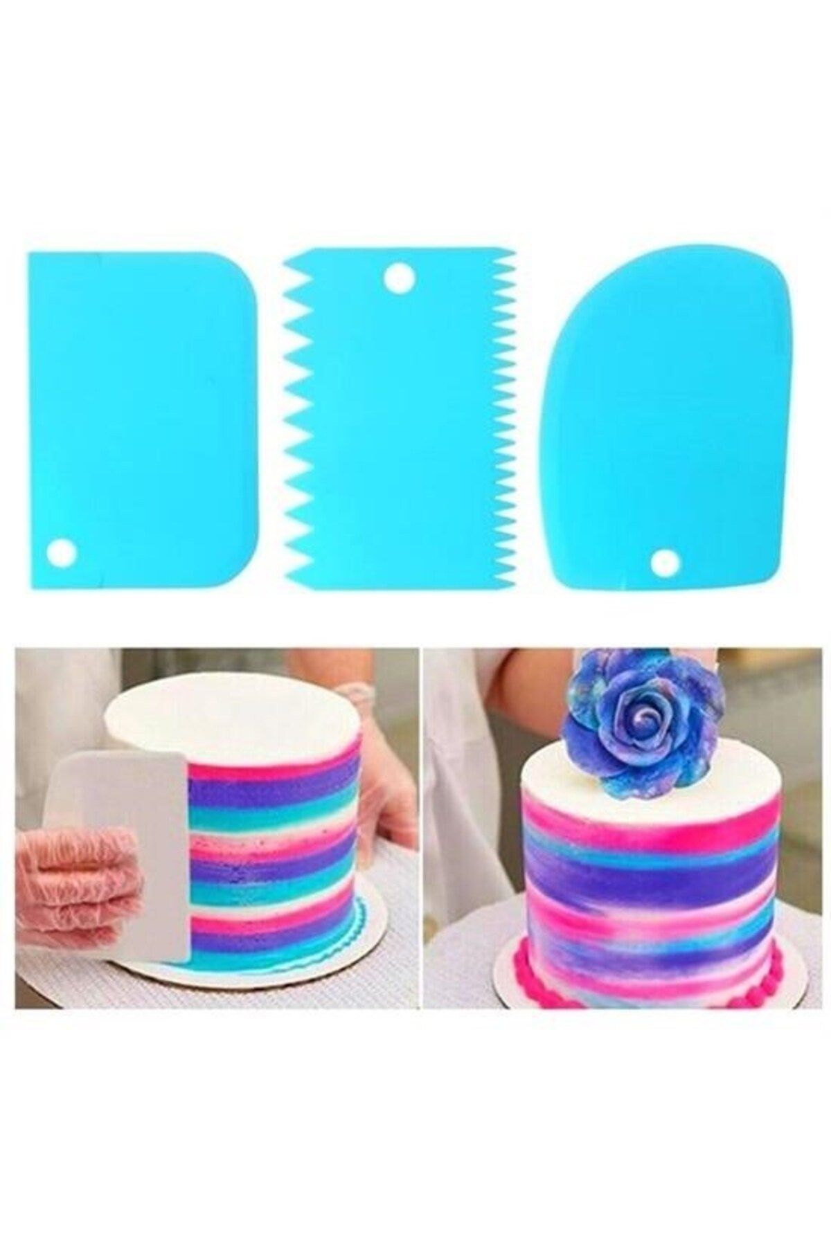 MODACO-Buffer ®   Pastry Dough Shaper Spatula Cutter Scraper Decorator Set 5