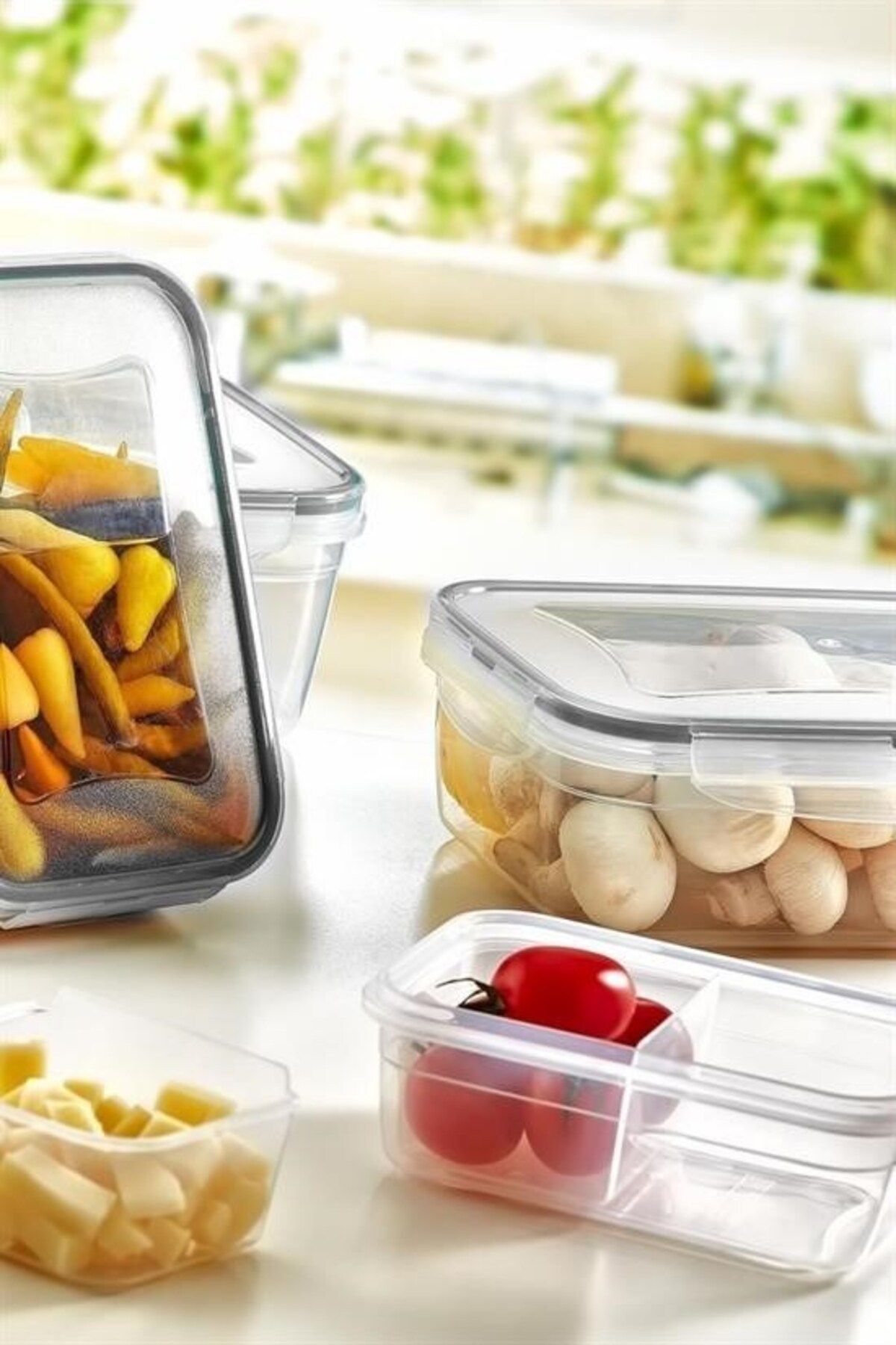 SAVA HOME COLLECTİON-Sava Home ®   2 Compartment 1 Liter Food Storage Container with Leak Proof Seal and Locking Lid -Lc505 7