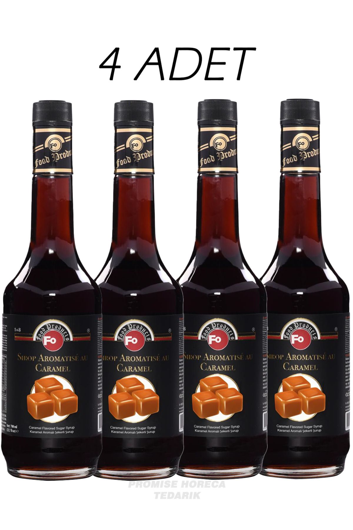 FO Karamel Aromalı Kokteyl Şurubu 700ml x 4 Adet