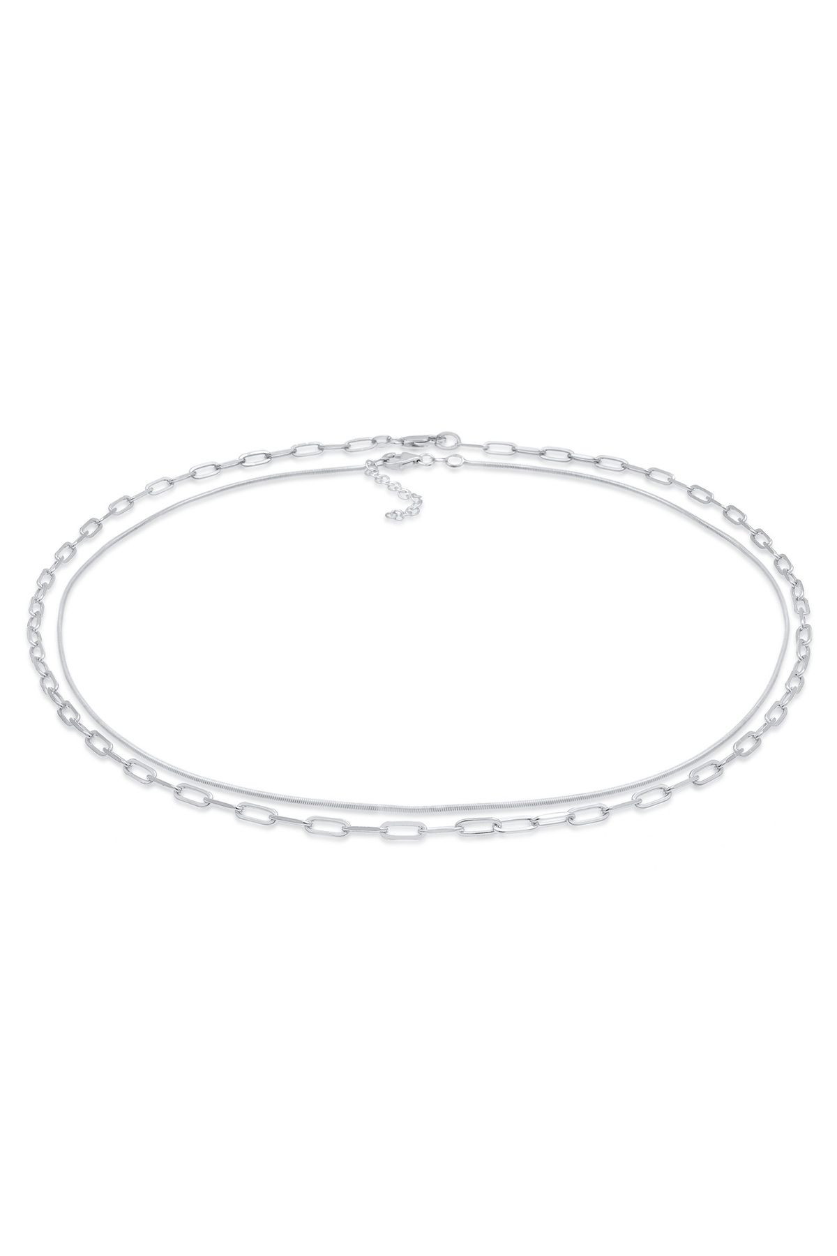 ELLI-Schmuckset Choker Set Basic Schlangen Gliederkette 925 Silber 1