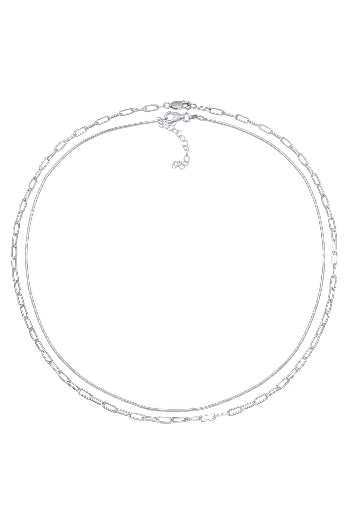 ELLI-Schmuckset Choker Set Basic Schlangen Gliederkette 925 Silber 3