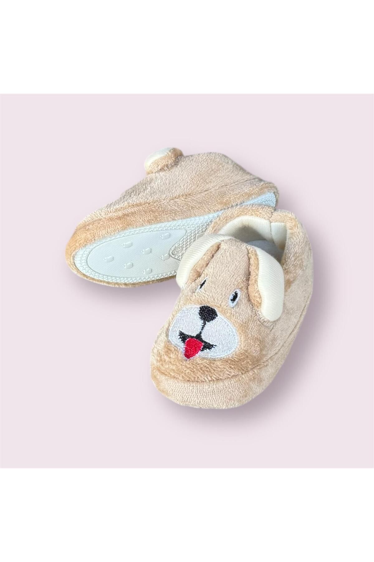 İpek-Children's Slippers - Colorful, Dog Pattern, Plush Fluffy, Non-Slip Sole Home Shoes 2