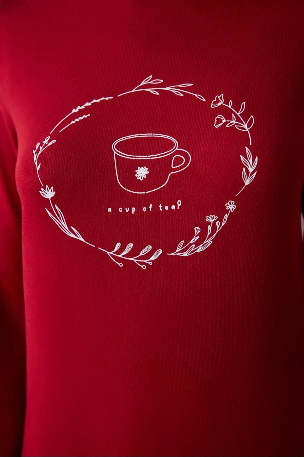 Penti-Coffee Time Red Thermal Trousers Pajama Set 3