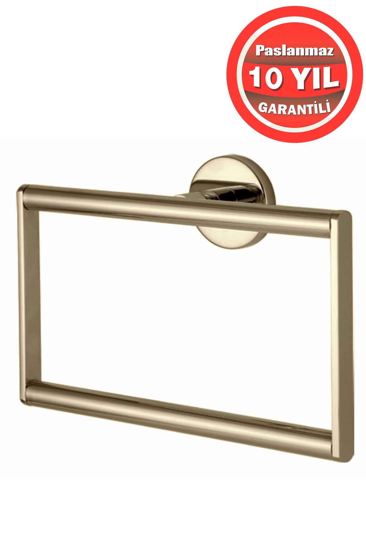 ÇELİK BANYO Paslanmaz Pirinç Flora Kare Havluluk Havlu Askısı Altın Gold