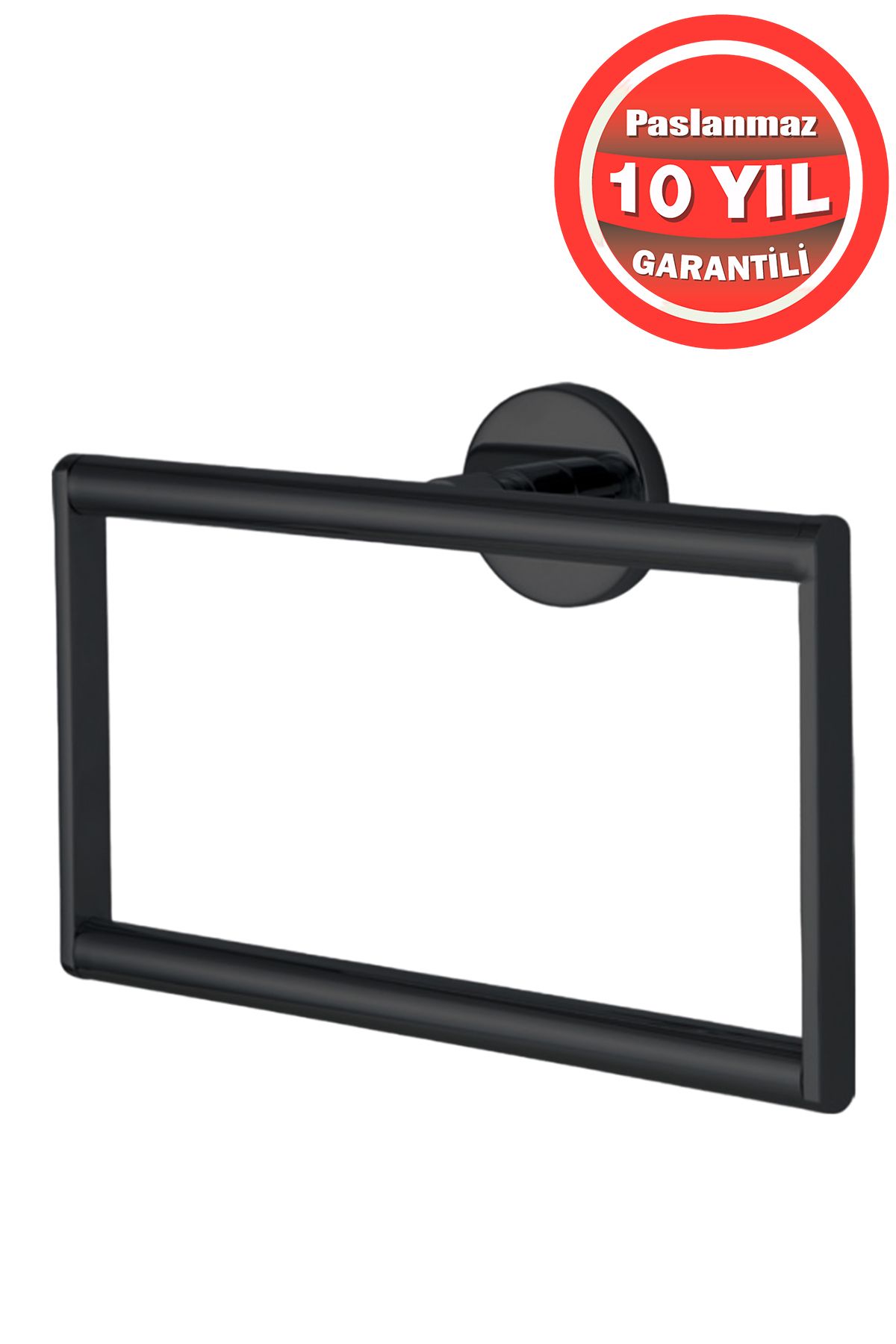 ÇELİK BANYO Paslanmaz Pirinç Mat Siyah Flora Kare Havluluk Havlu Askısı
