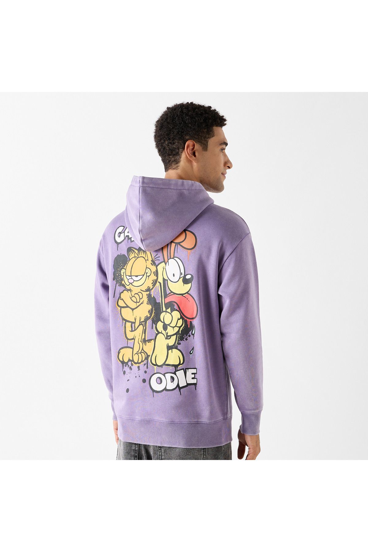 SP Characters-Garfield And Friends Print Hoodie With Kangaroo Pocket 3