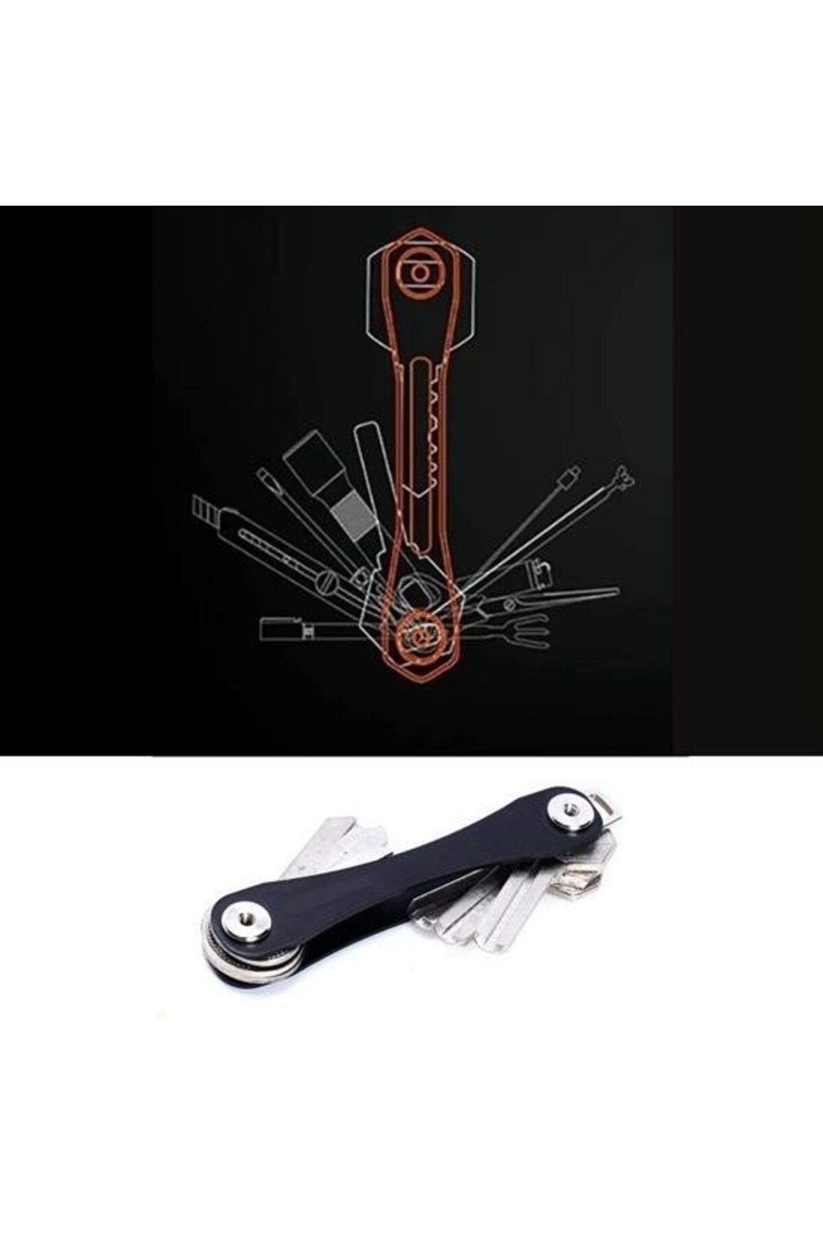 Buffer-® Practical Smart Keychain Key Organizer Apparatus 4