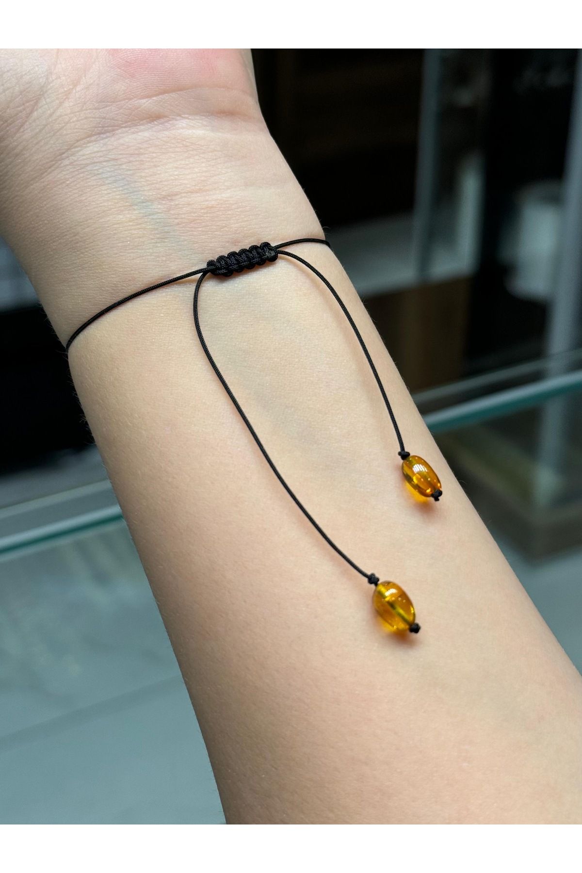 KEHRİBAREVİ EREĞLİ-Unisex Drop Amber Lucky Bracelet - Elevator Model 3