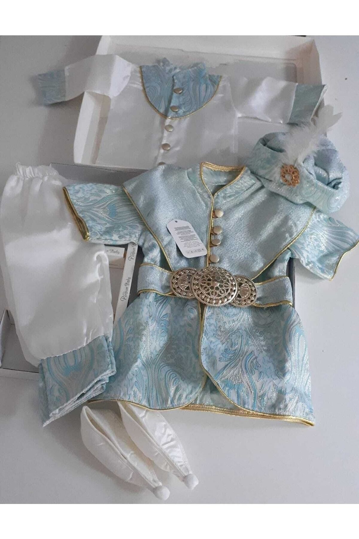 biyan collection Erkek Bebek Mevlütlük Şehzade Sünnetlik Mevlüt Sünnet Kıyafeti Erkek Çocuk Hediye Bebek Hediyelik fotoğrafı 2 (önizleme)