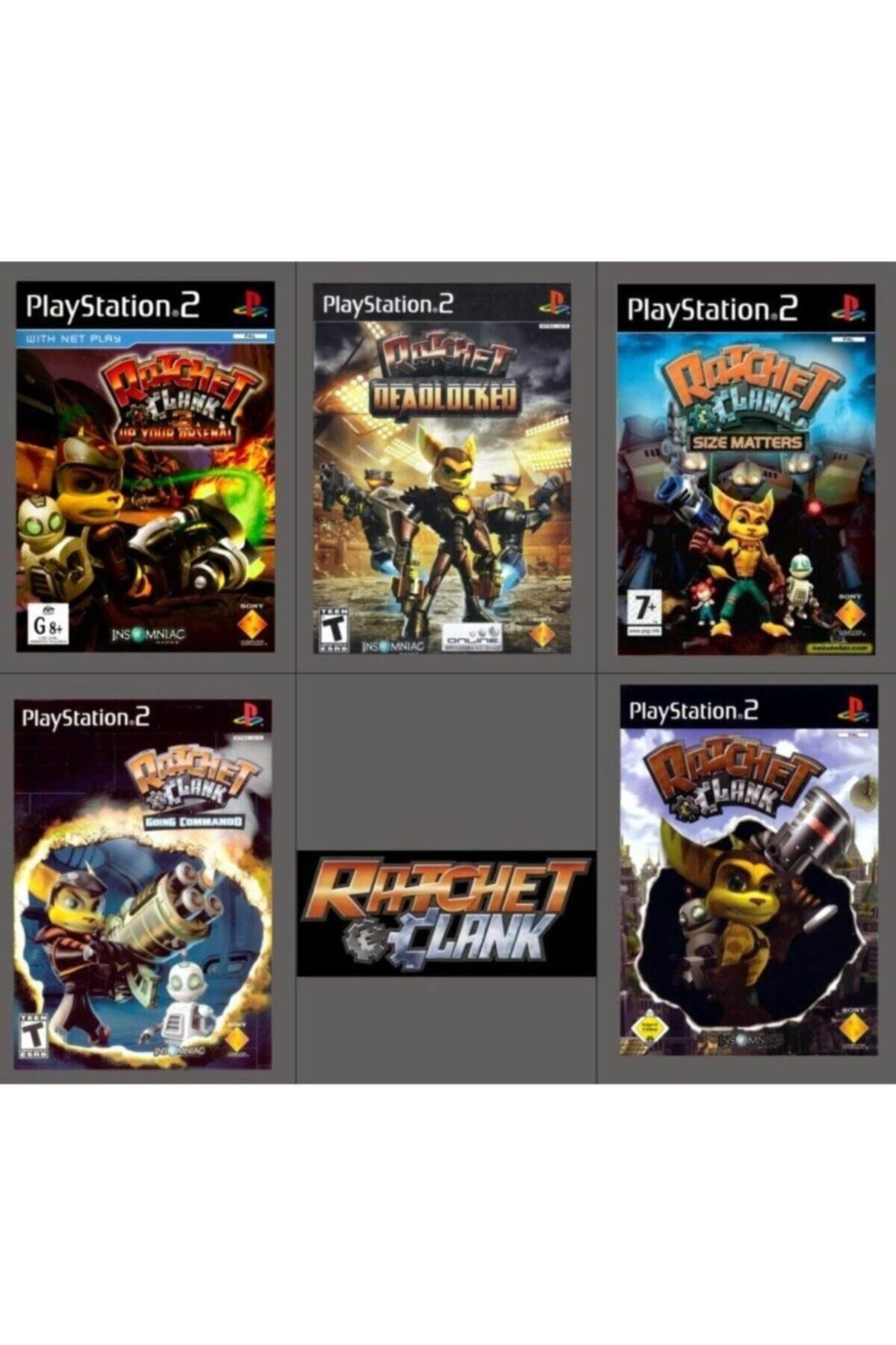 KONAMI Playstatıon 2 - Ratchet Ve Clank Serisi 5 Oyunluk Set Sadece Çipli Cihazlar İçin