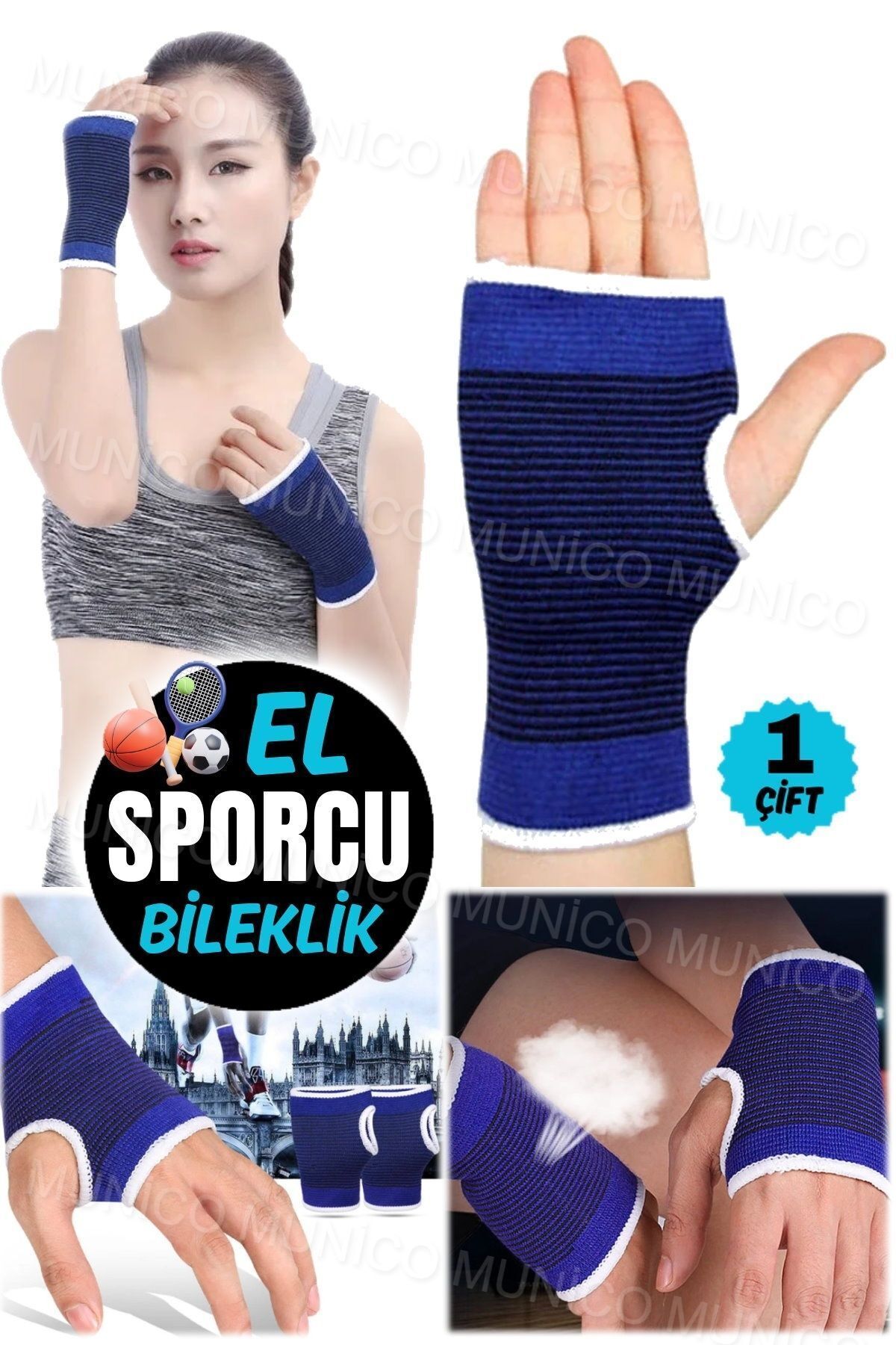 AboutThePerfect Çift Spor El Bileği Desteği, Basketbol ve Spor İçin Koruyucu Bandaj