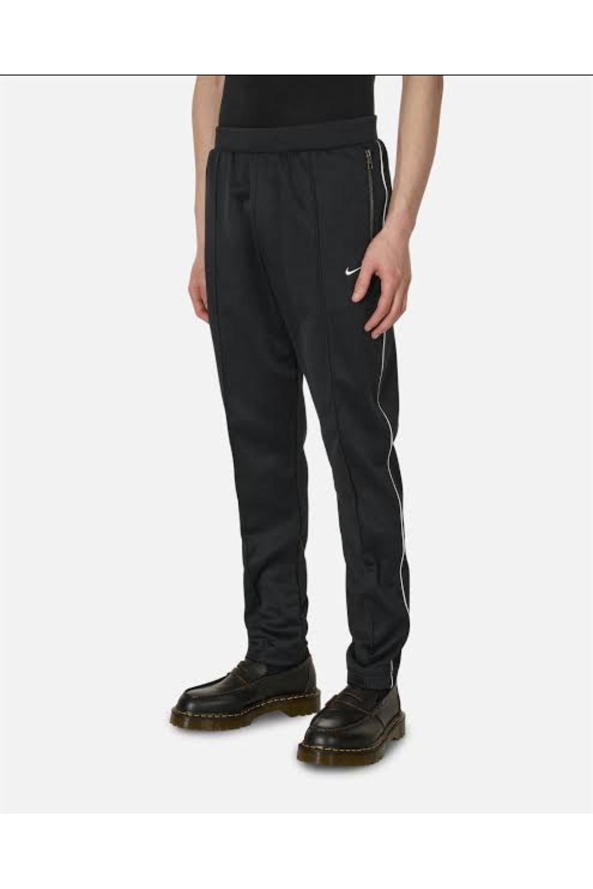 Nike taped poly track pants black best sale