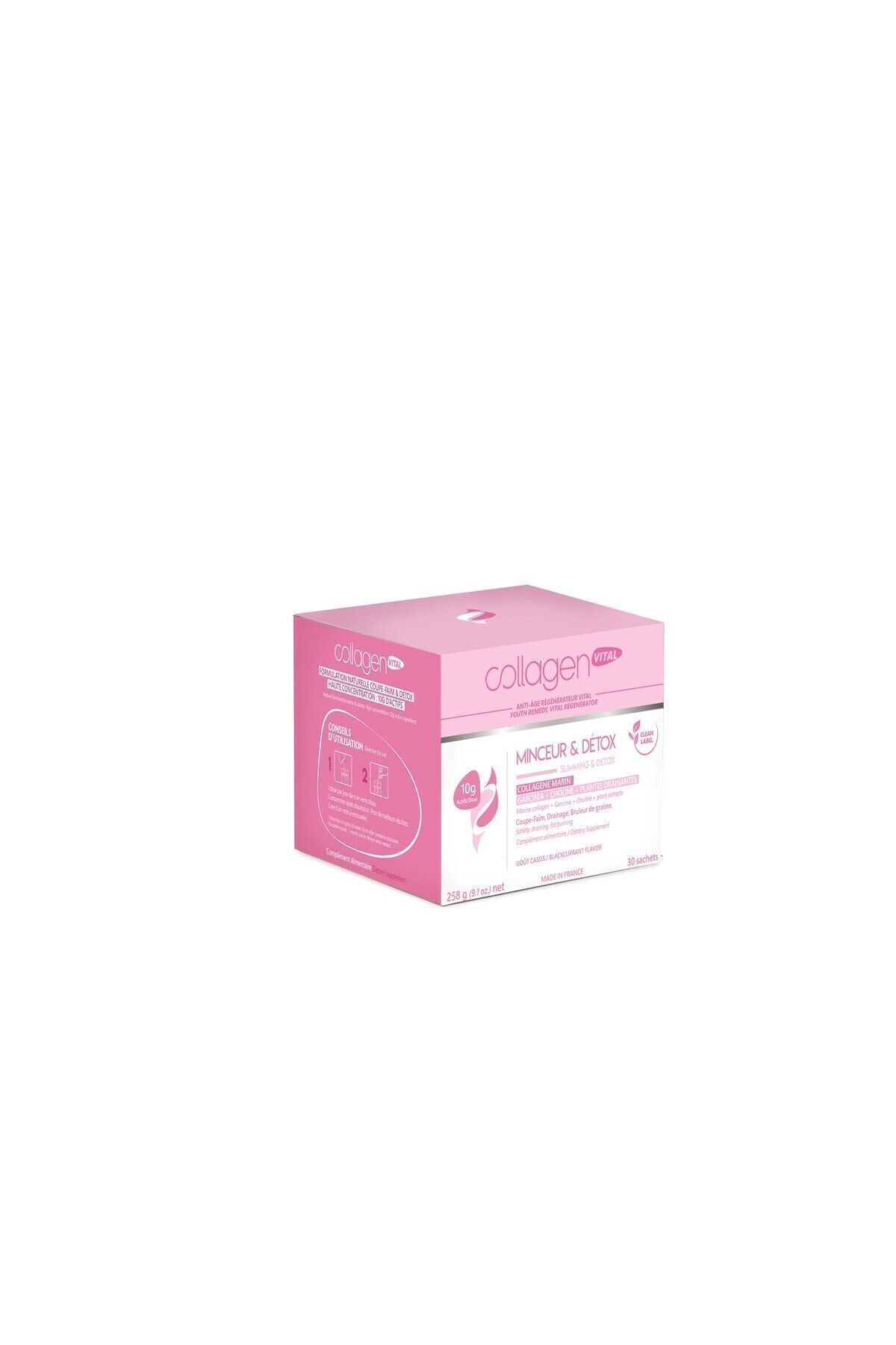 Collagen Vital-Minceur & Detox 10,000 Mg Pure Fish Collagen Slimming And 1