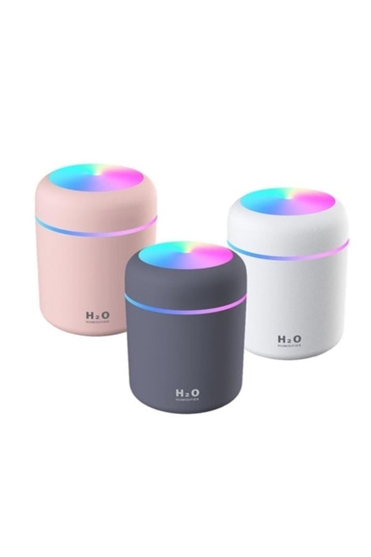 H2o 330 Ml Ulrasonik Hava ve Araç Nemlendirici  Aroma Difüzörü Ledli