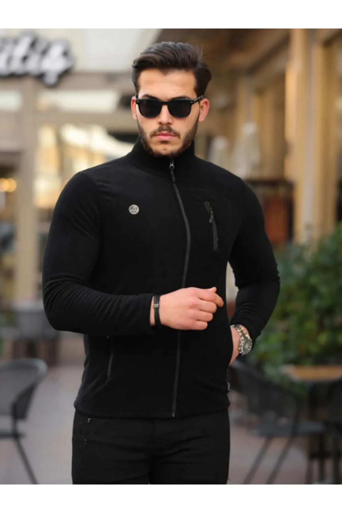 BERNEO Top Unisex Cu Fermoar Complet Cu 3 Buzunare Unisex - 2XL