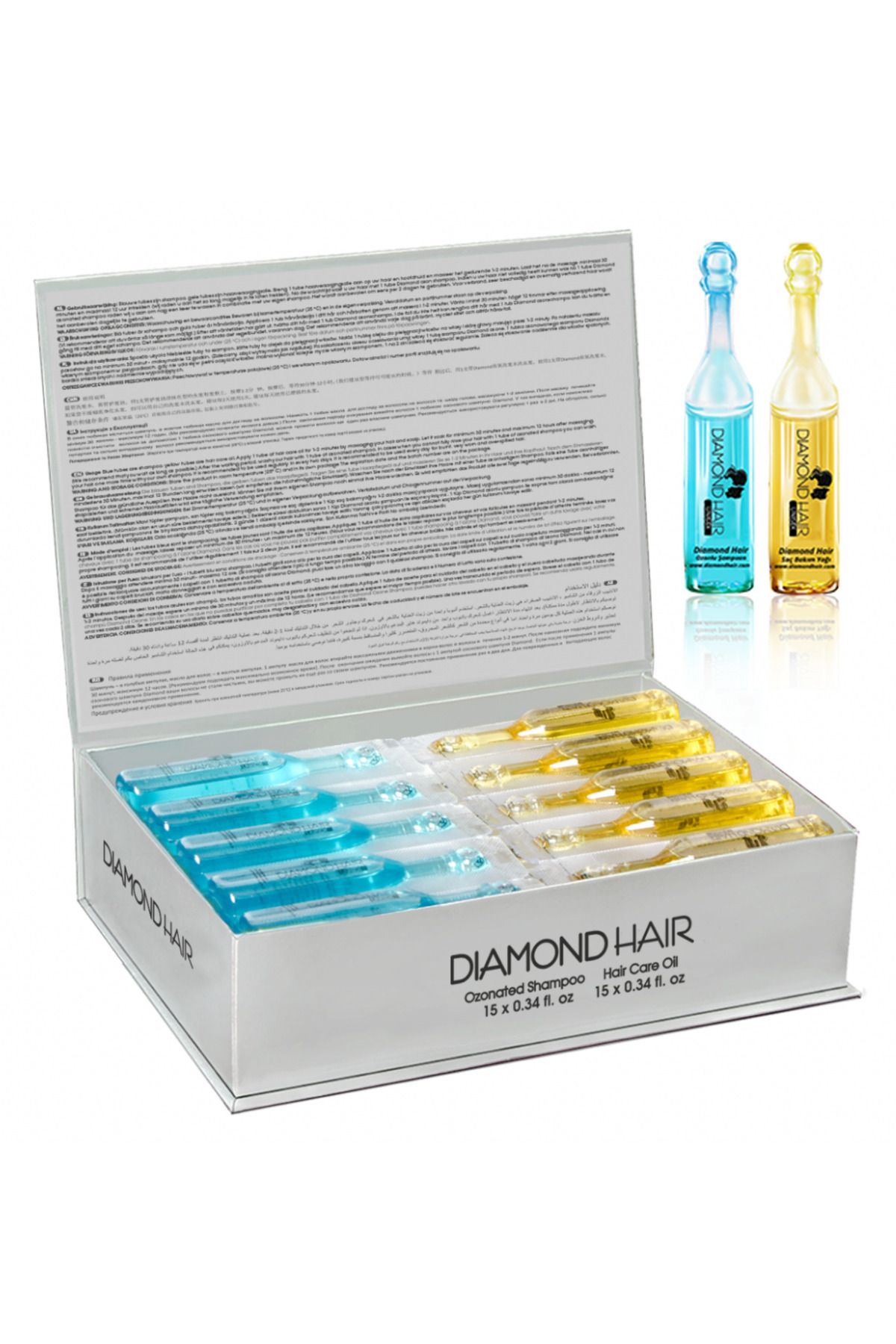 DIAMOND HAIR Onarıcı Saç Bakım Yağı Ve Hızlı Saç Uzatma Etkili Şampuan Işlem Görmüş Saçlara Dökülme Karşıtı Serum-1