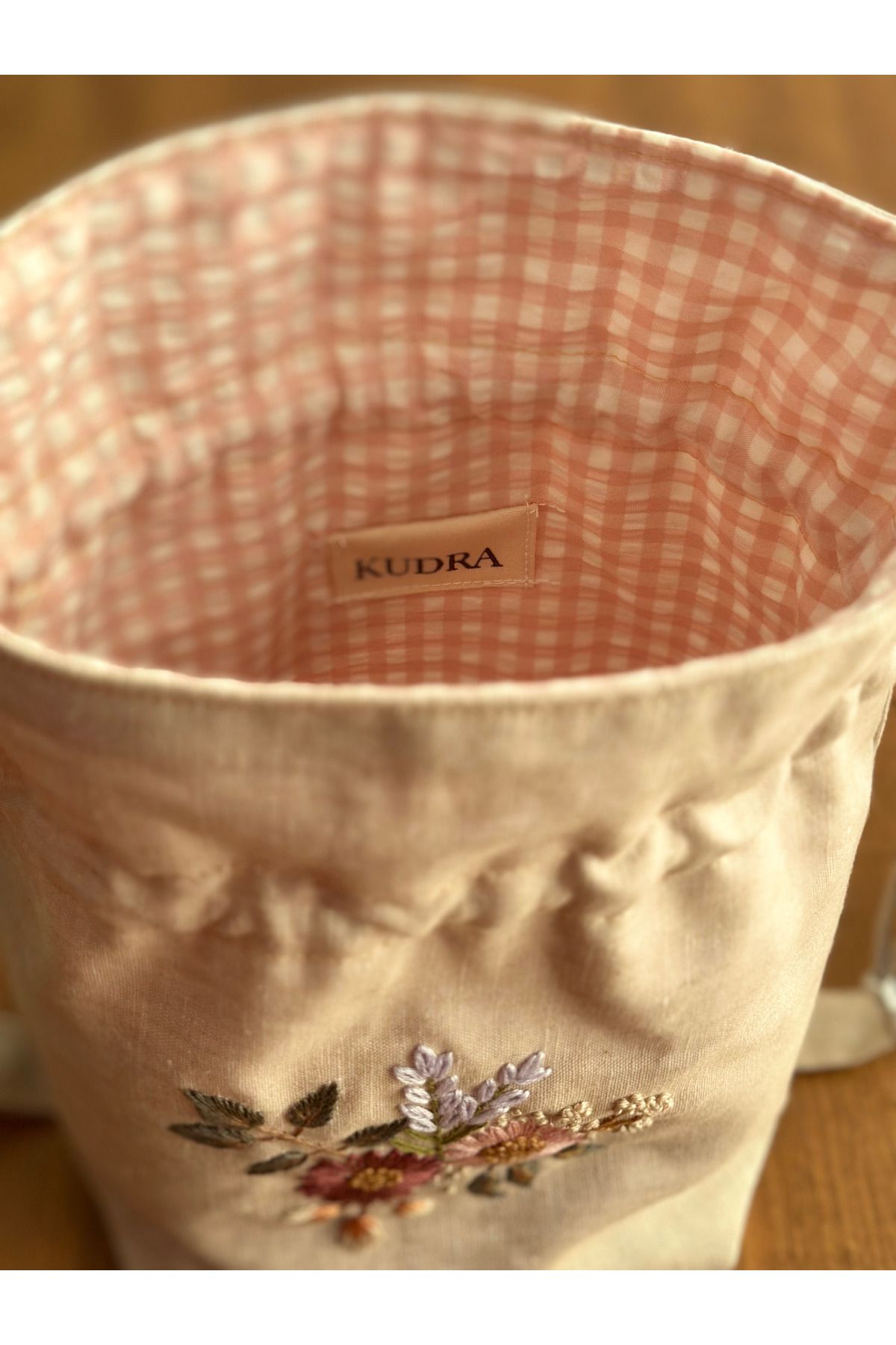 Kudra-Children's Bucket Bag with Flower Embroidery 3