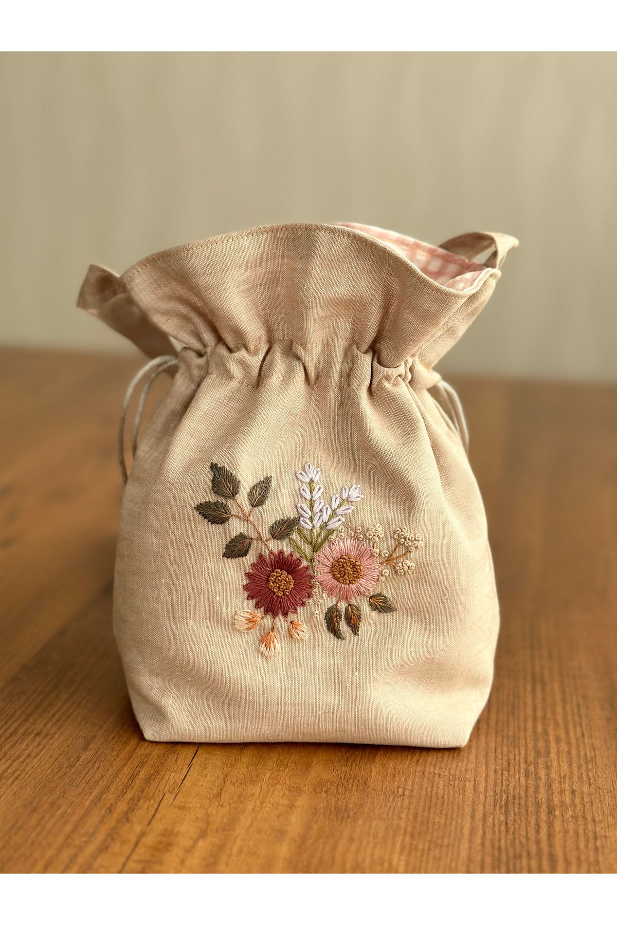 Kudra-Children's Bucket Bag with Flower Embroidery 2