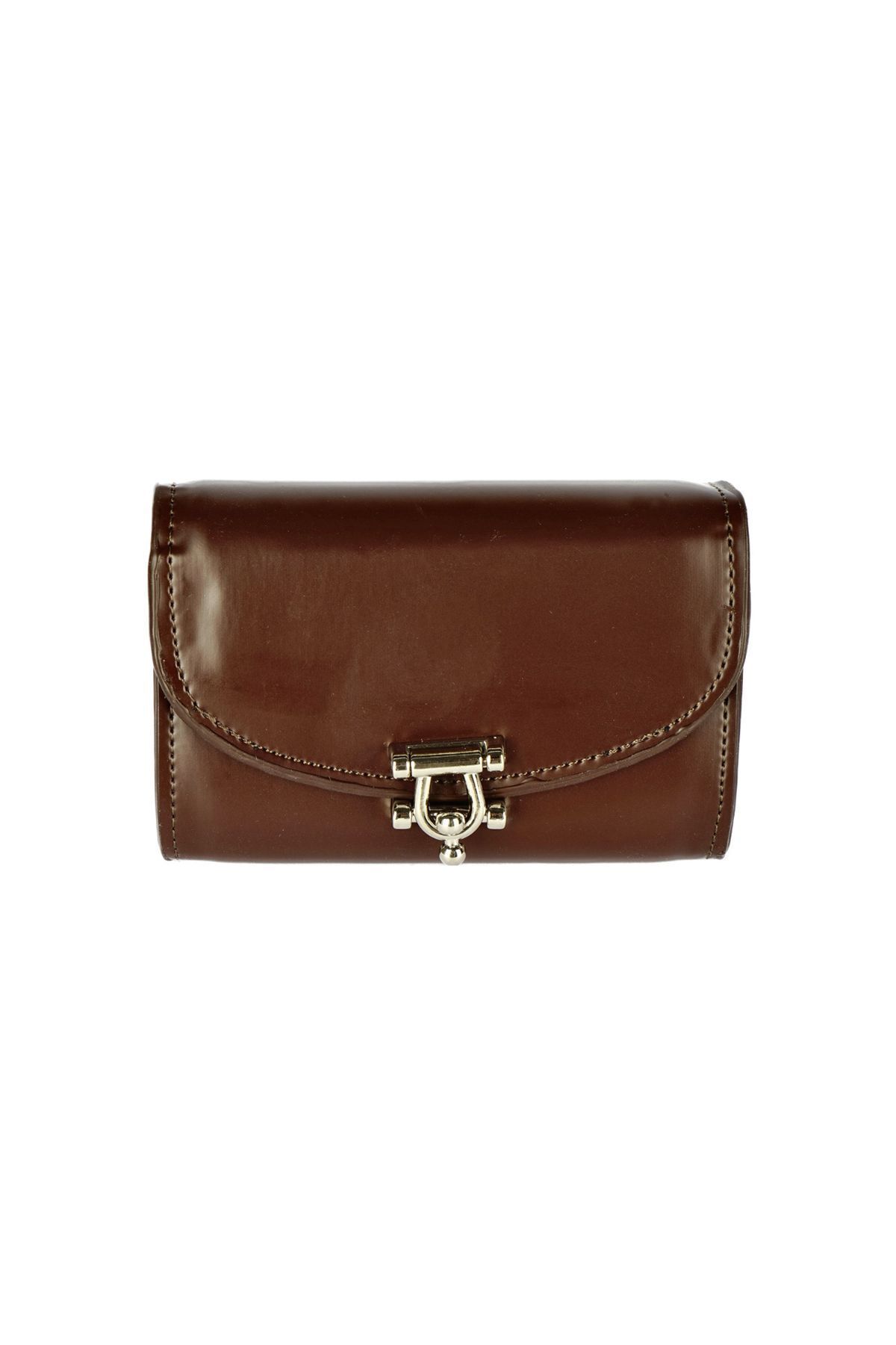 CüzCan-Ultra Luxury Brown Leather Polite - Small Women's Wallet with Buckle Detail 2