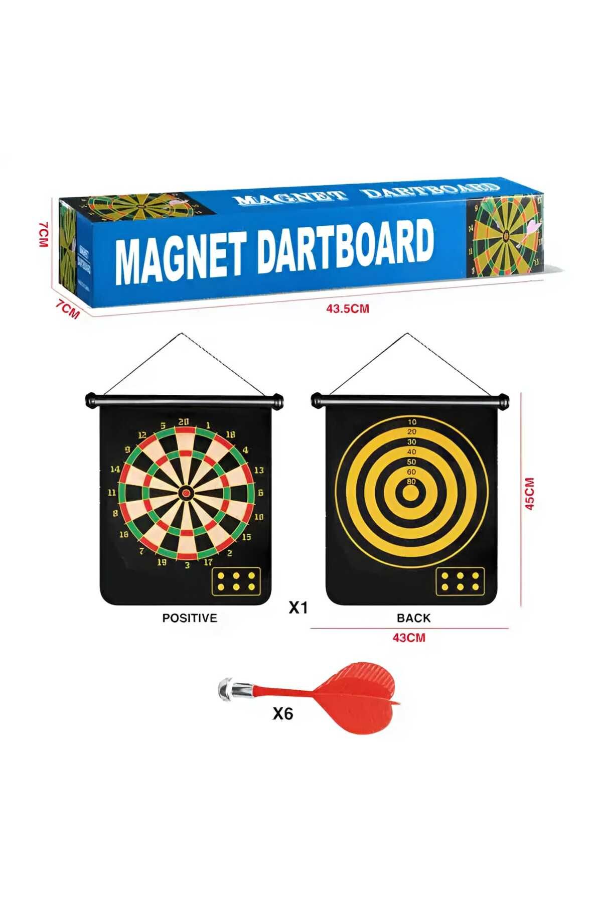 WATSING EN Büyük Boy Magnet Dartboard Manyetik Dart Mıknatıslı Dart 17 İNÇ