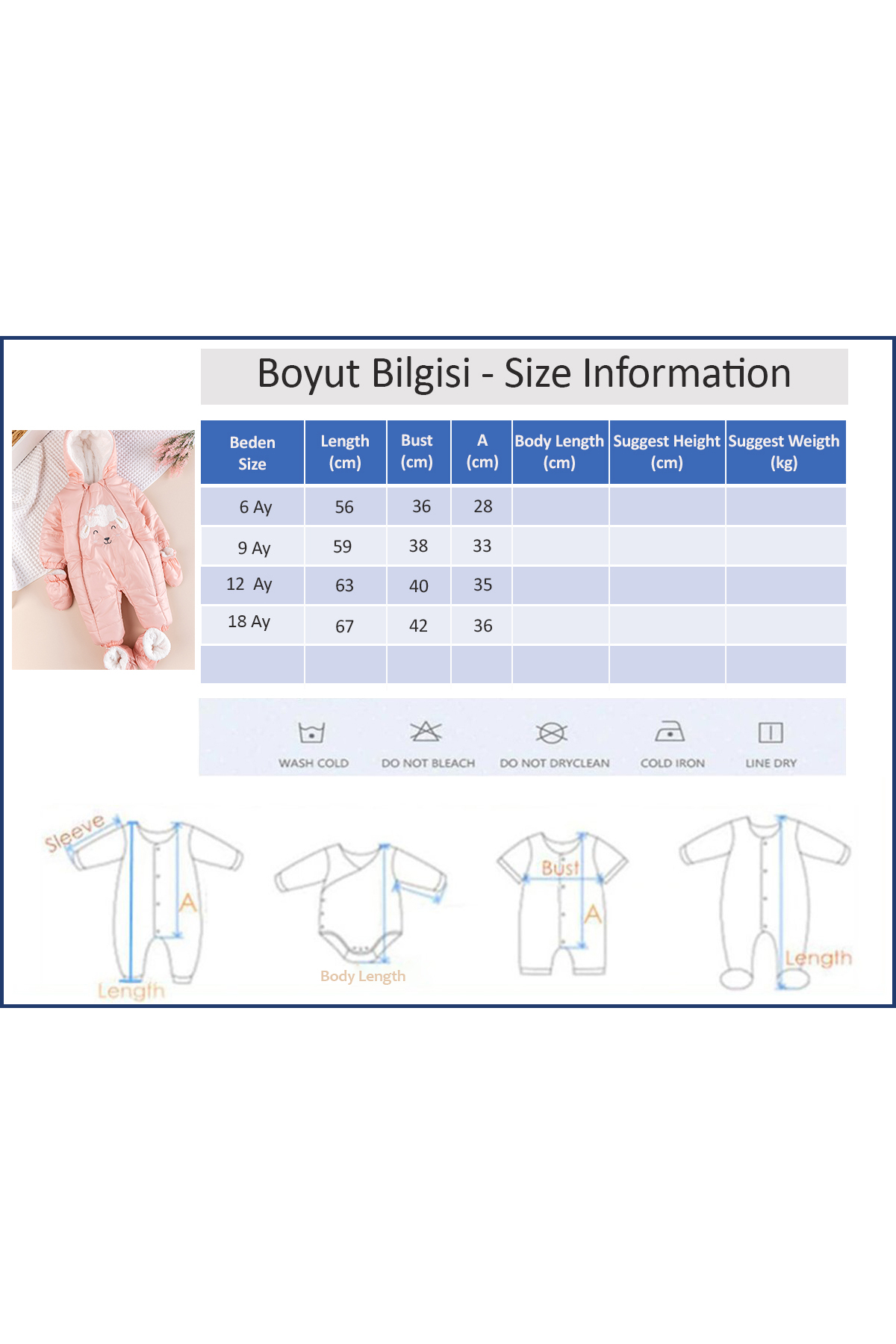 Babymod Peluş Astarlı Kız Erkek ebek Astronot Tulum fotoğrafı 6 (önizleme)