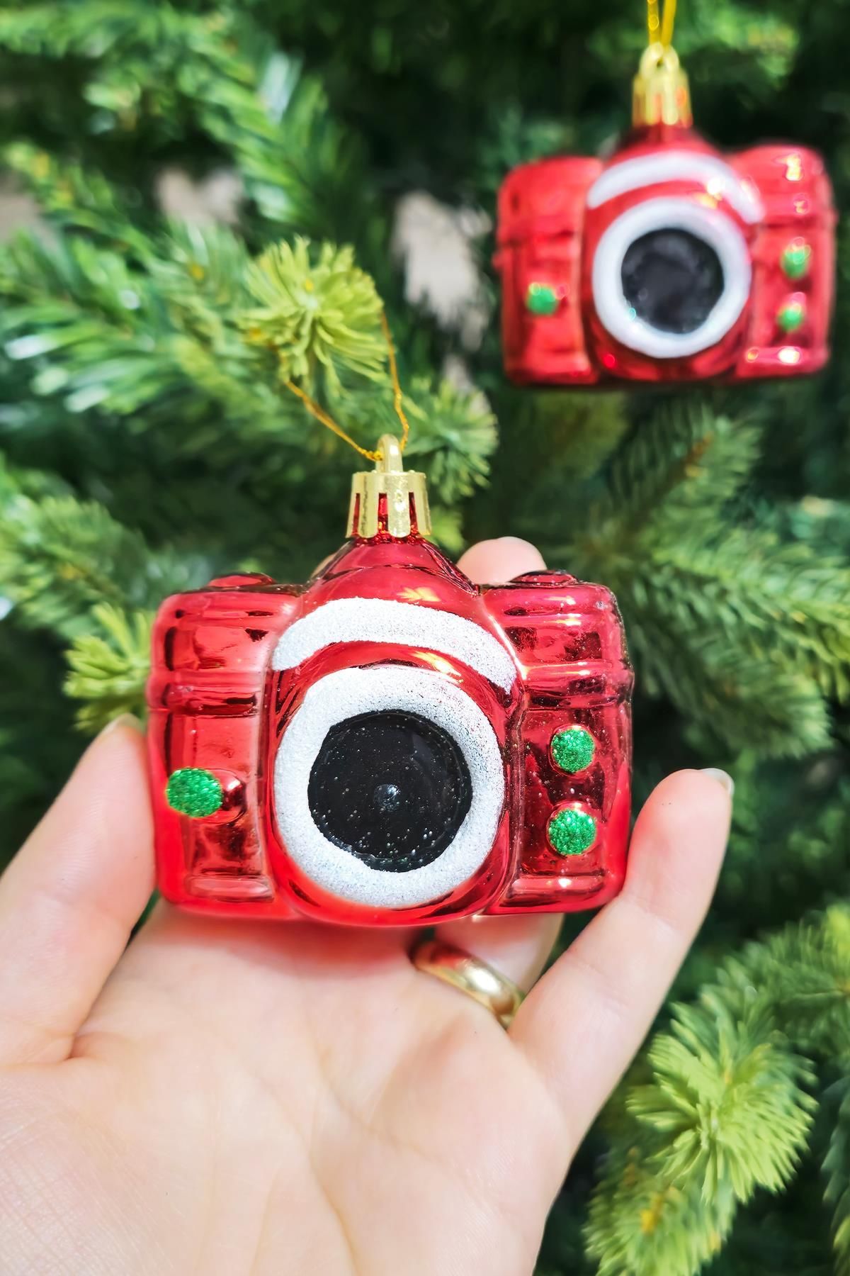 PEKSHOP-New Year's Shaped Camera - Luxury Pine Tree Decoration Single 4