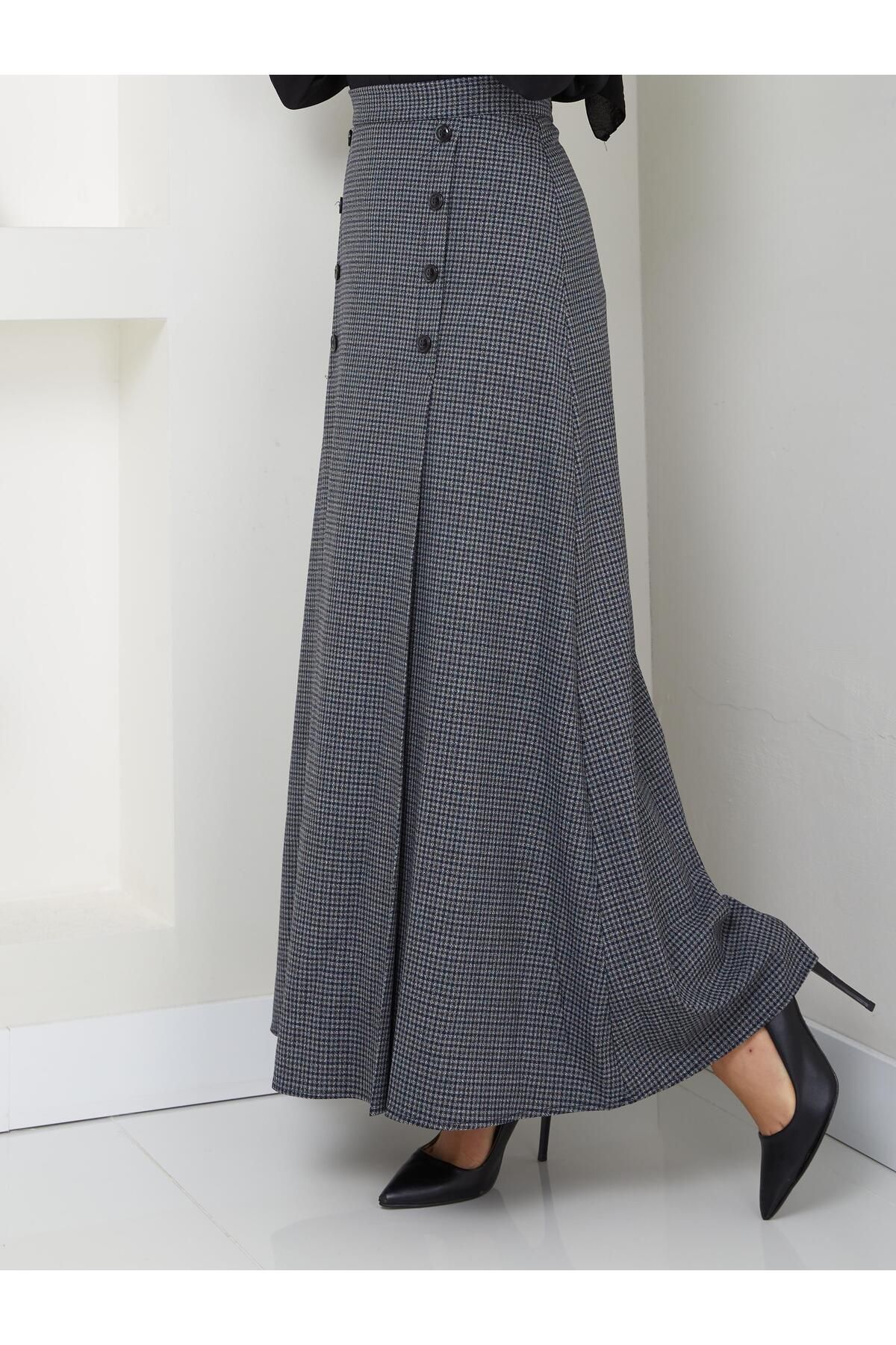 Doque-Seasonal Winter Women's Long Fabric Skirt 52007 8