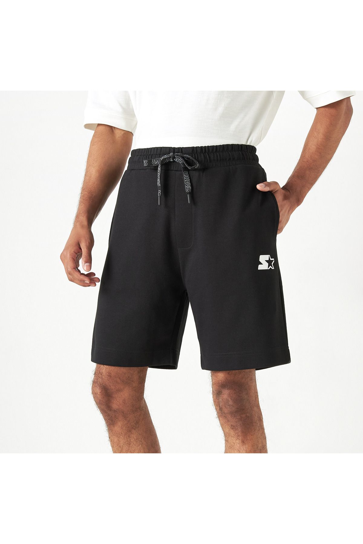 Starter-Printed Shorts with Drawstring Closure and Pockets 1