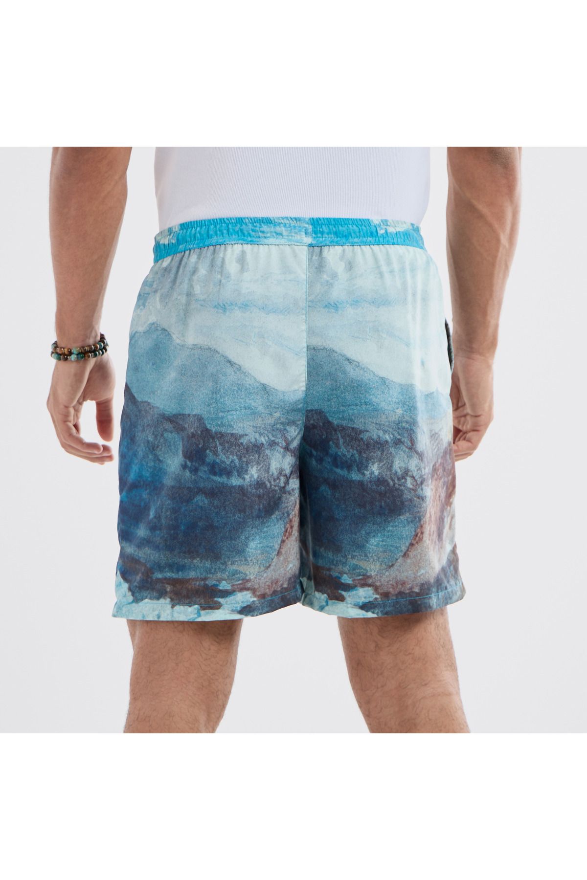 FAV-All-Over Graphic Print Shorts with Drawstring Closure and Pockets 3