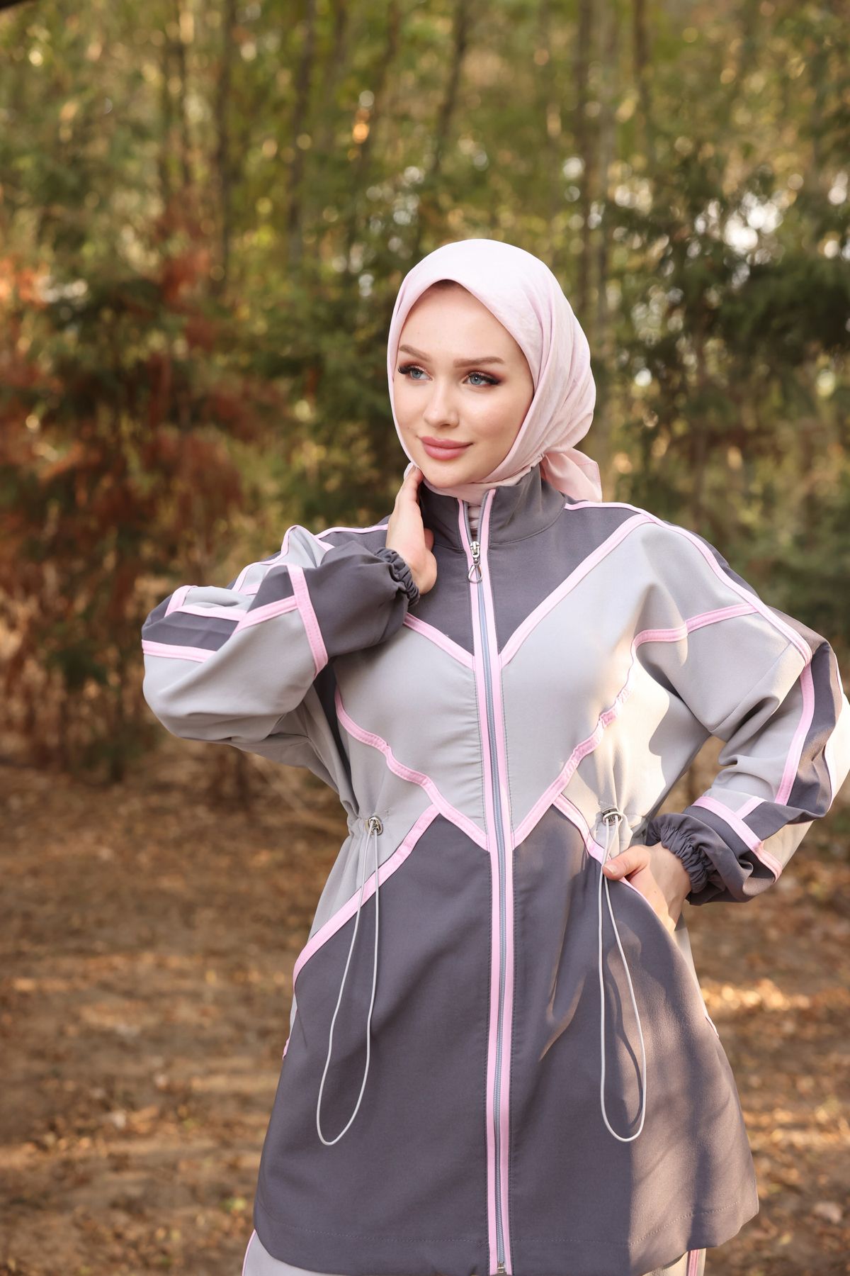 Ryzi Moda-طقم بدلة رياضية من قماش كريب مزدوج 5