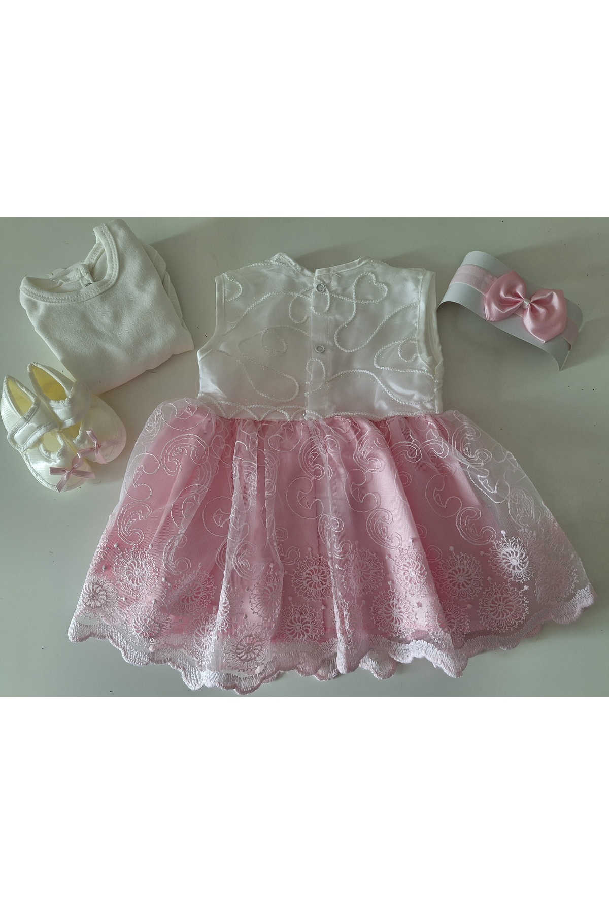 biyan collection Kız Bebek Mevlüt Takımı Gelinlik Abiye Elbise Bebek Doğum Baby Shower Hediyesi fotoğrafı 3 (önizleme)