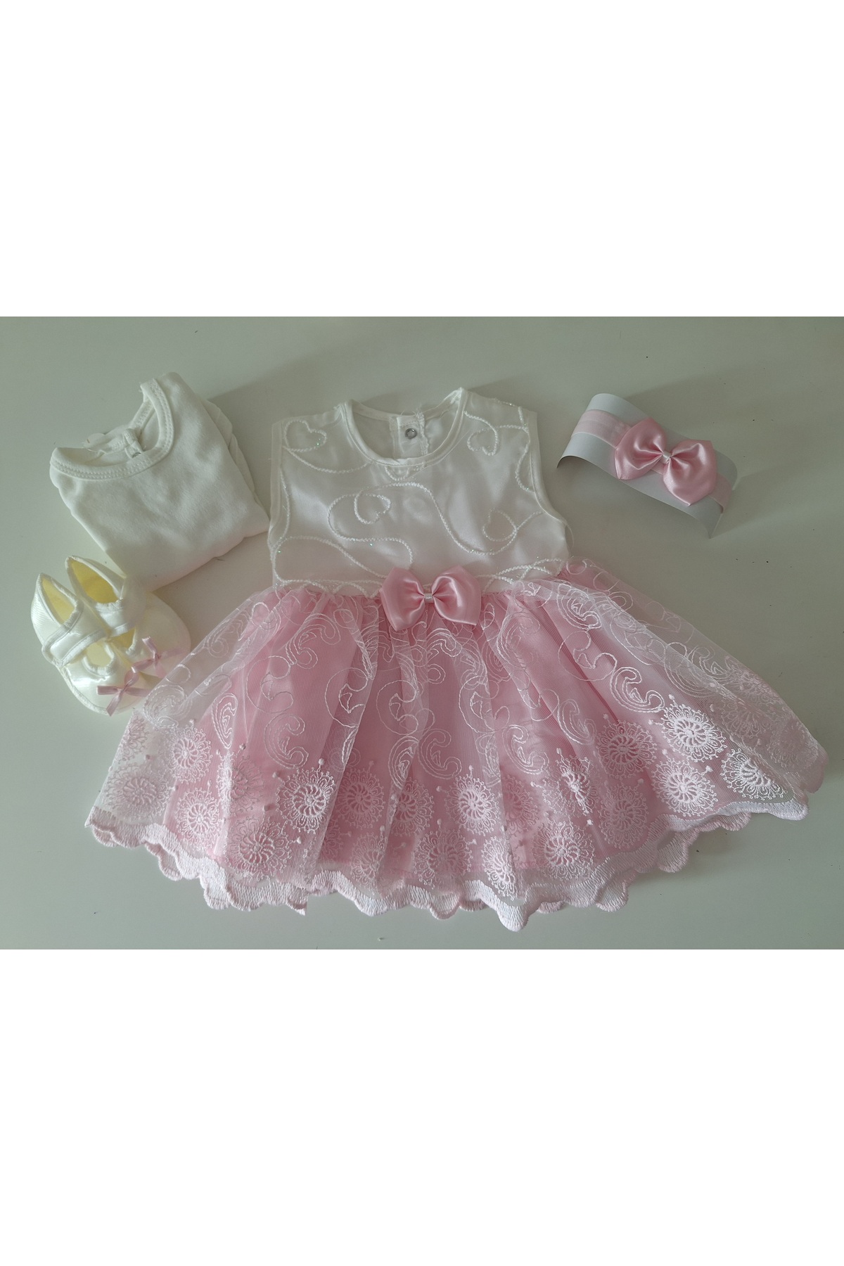biyan collection Kız Bebek Mevlüt Takımı Gelinlik Abiye Elbise Bebek Doğum Baby Shower Hediyesi fotoğrafı 2 (önizleme)
