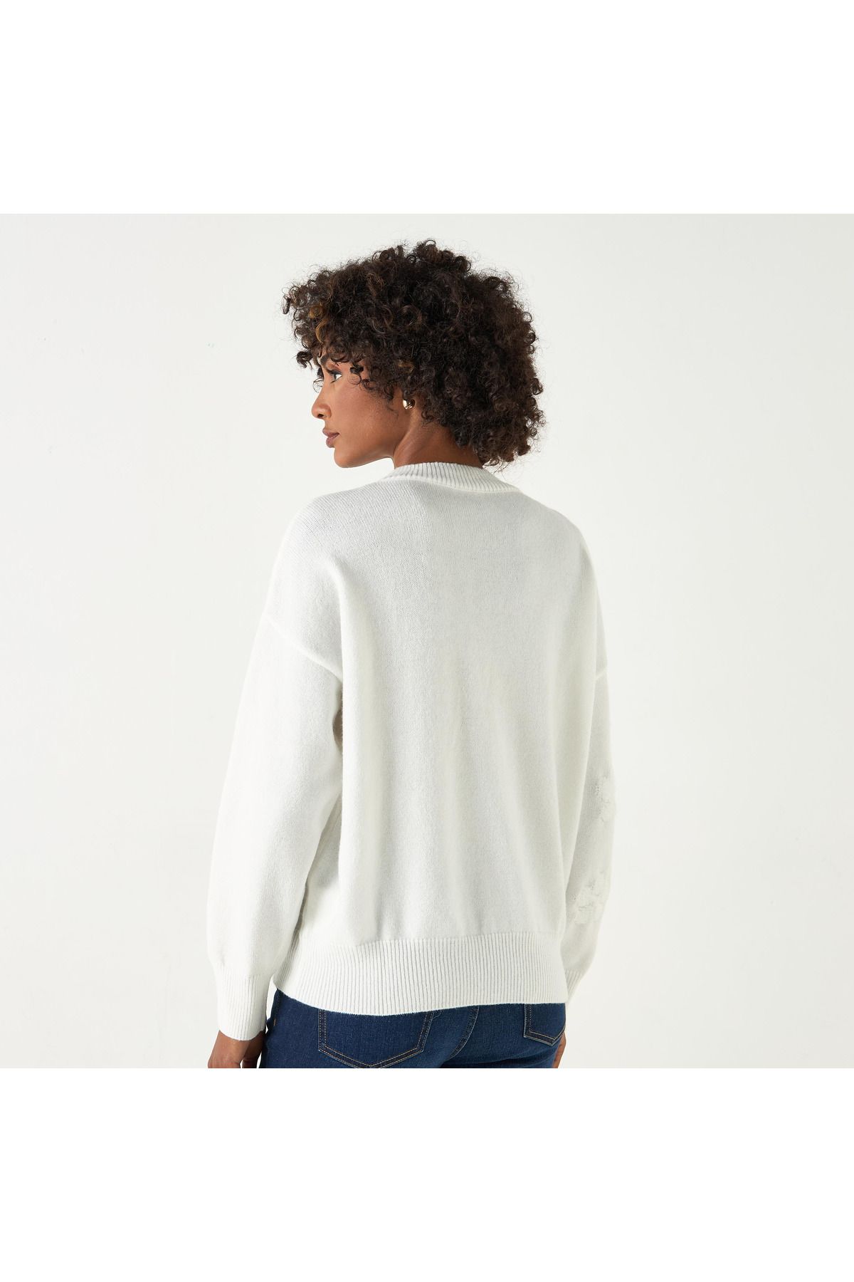 2Xtremz-Embellished Sweater with Round Neck and Long Sleeves 3