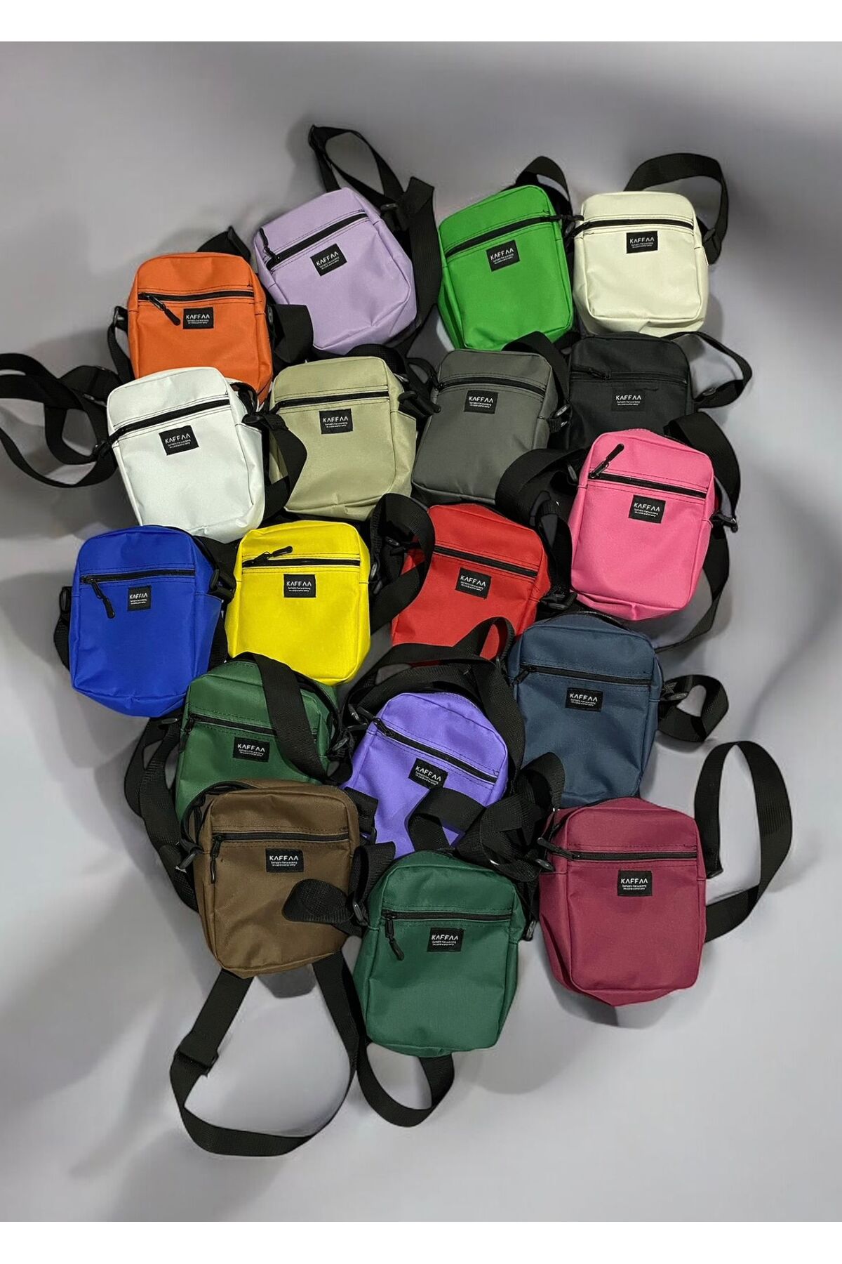 KAFFAA  Unisex Askılı Fermuarlı Cepli El Ve Omuz Çantası - Erkek Çantası - Kadın Çantası - Görsel 2