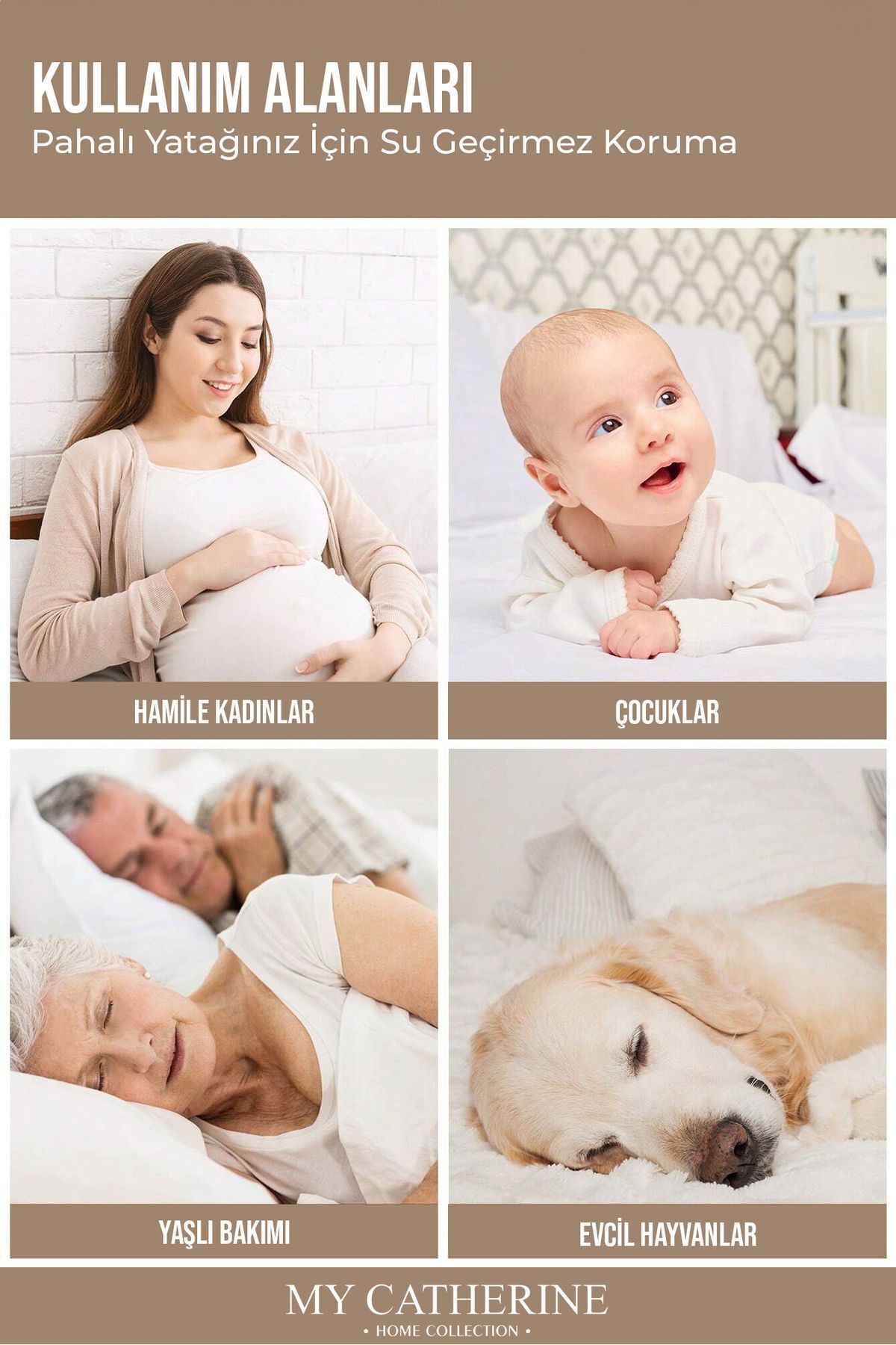 My Catherine-Saltele pentru saltea pentru copii, matlasate, impermeabile, 100% bumbac 7
