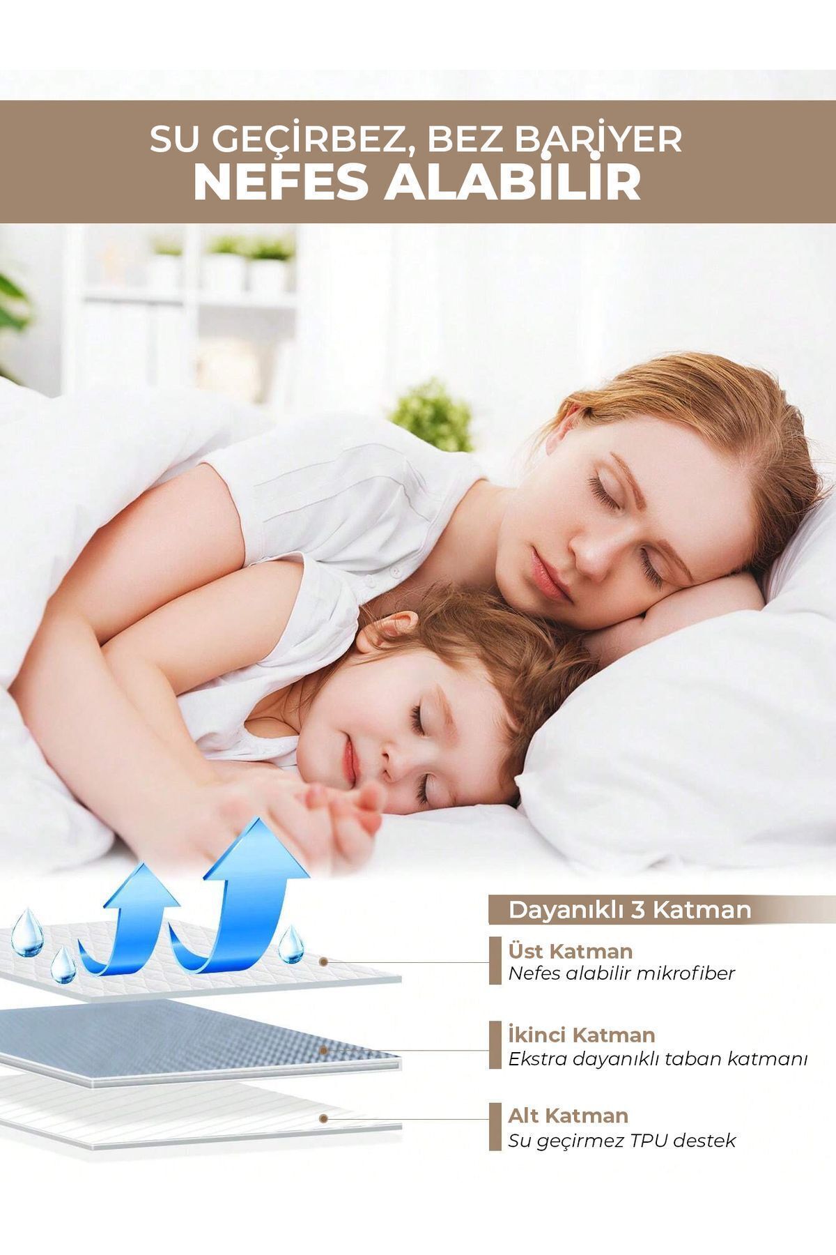 My Catherine-Saltele pentru saltea pentru copii, matlasate, impermeabile, 100% bumbac 6