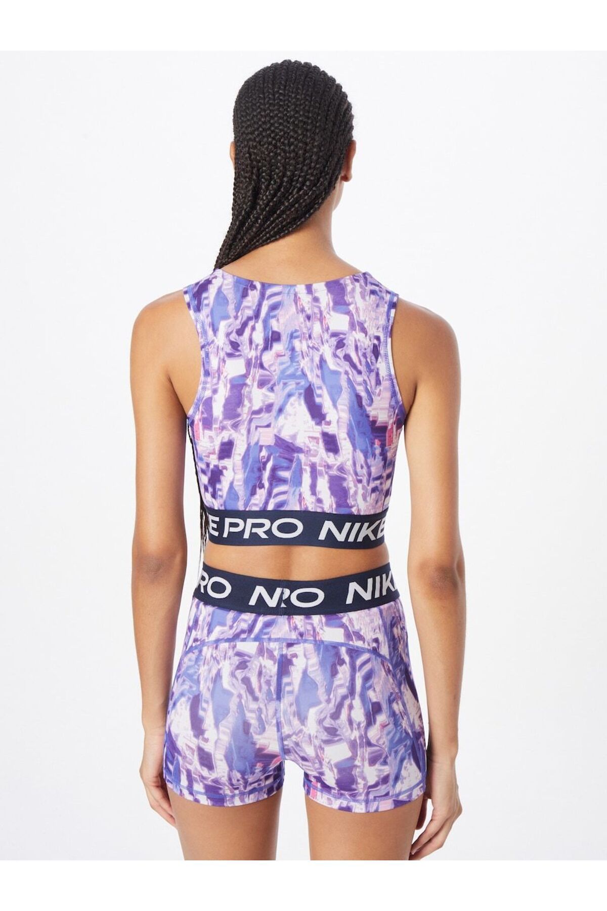 Nike-Pro Dri-Fit All-Over Print Training Purple Women's Tank Top 3