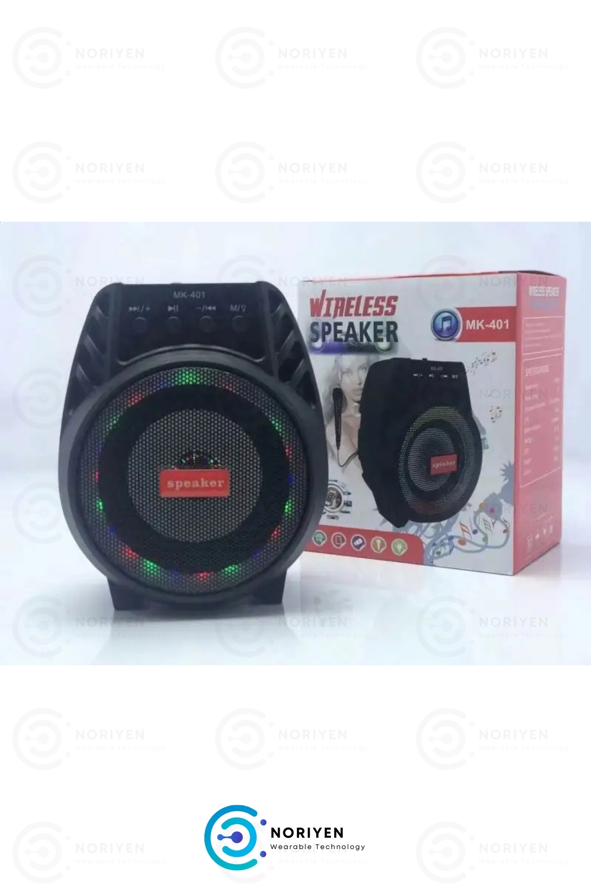 Mikrofonlu HD Ses Parti Karaoke Seti RGB LED Işıklı Bluetooth Kablosuz Wireless Hoparlör Ses Sistemi