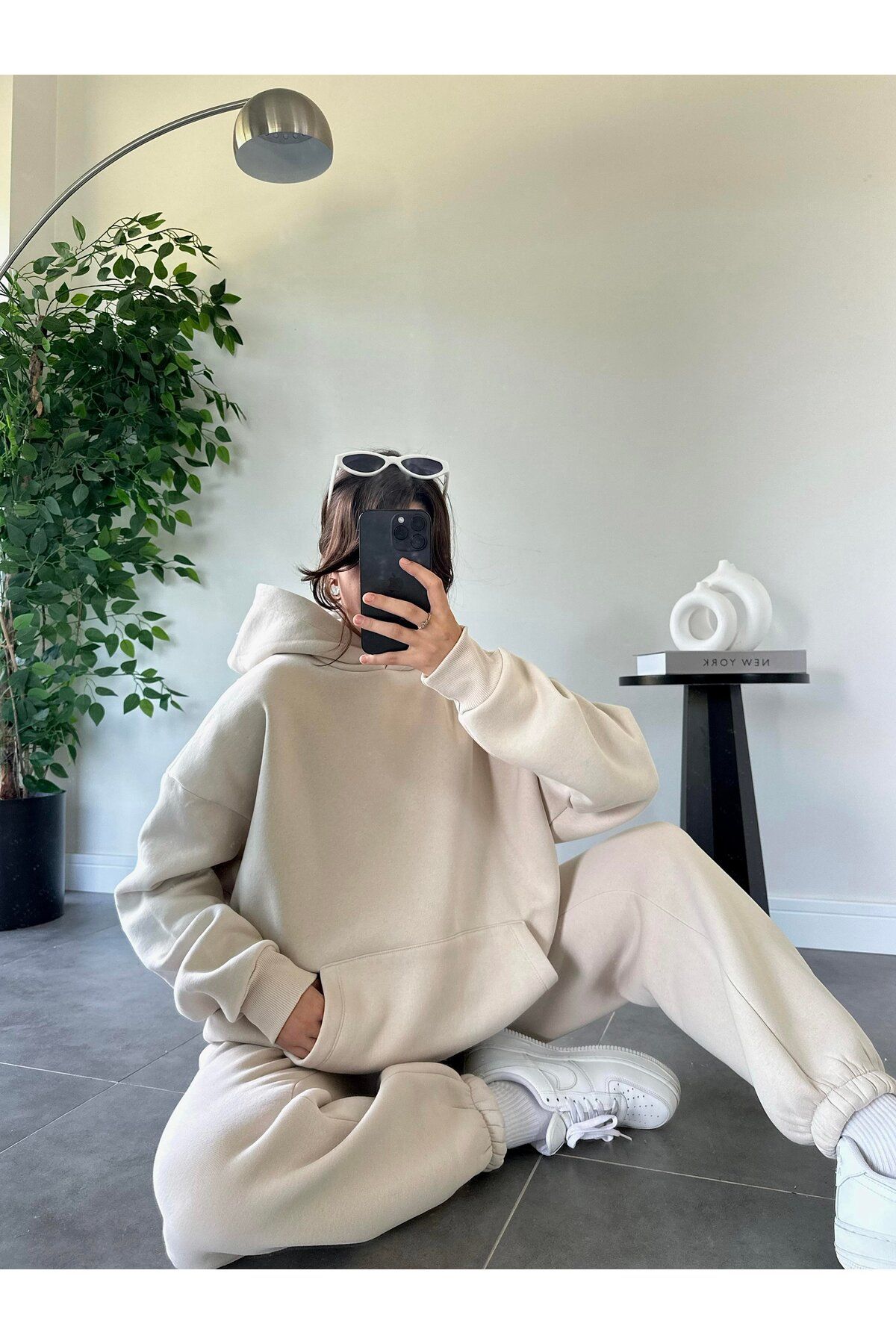 ASEDE-Soft Textured 3 Thread Raised Elastic Tracksuit Set 2