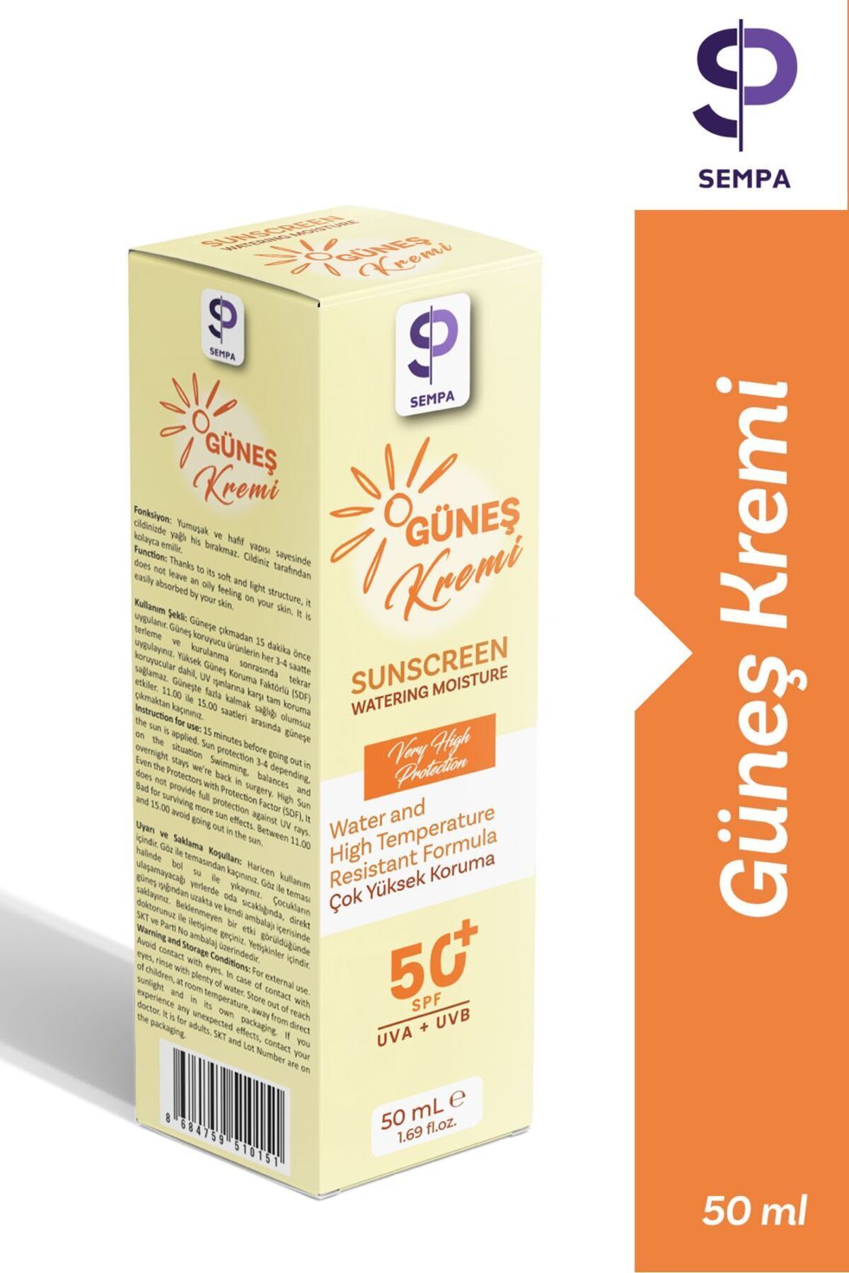 SEMPA KOZMETİK GÜNEŞ KREMİ 50 ML