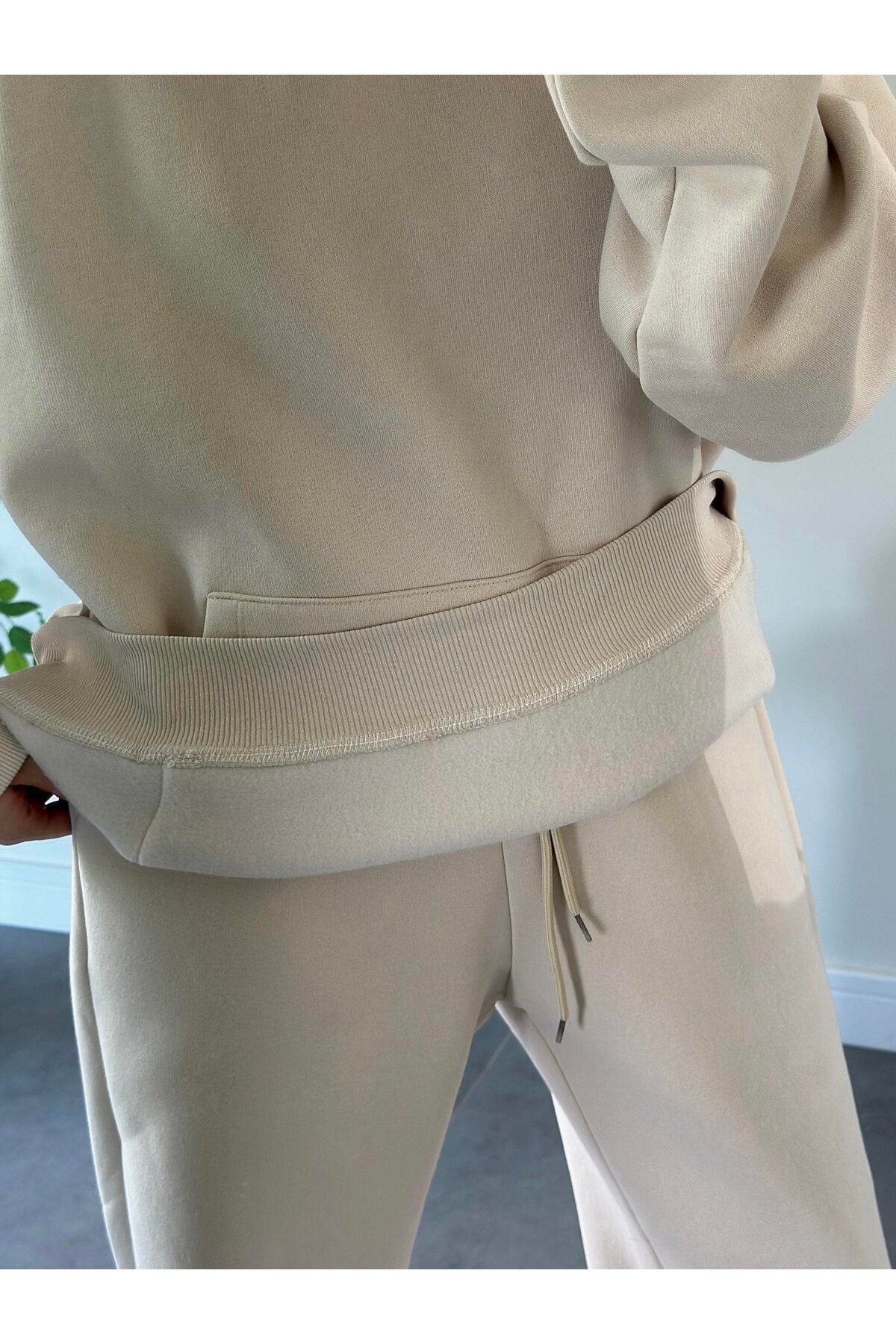 ASEDE-Soft Textured 3 Thread Raised Elastic Tracksuit Set 5