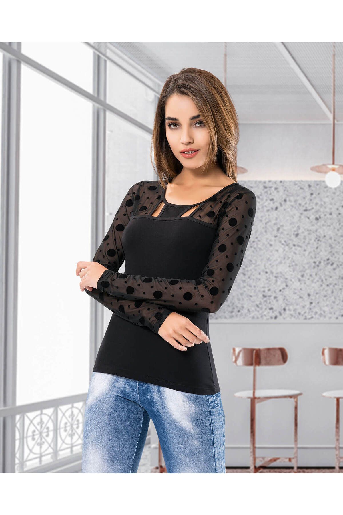 Albayrak Derya Kurşun Uzun Kol Kadın Body 120