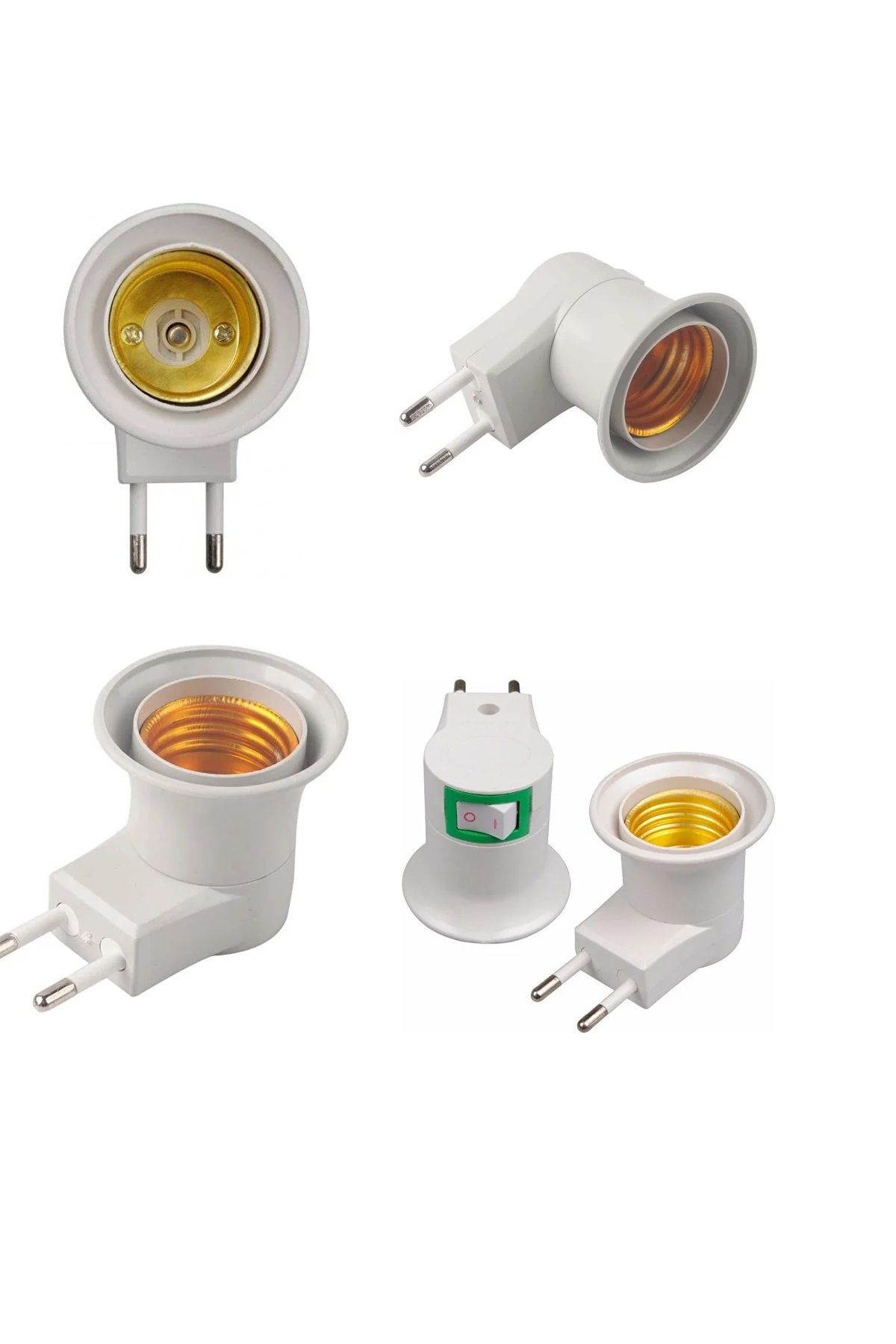 OZCMAX Duylu Fiş E27 Duylu Ampul Takılan Fiş Prizz Anahtarlı Duy Priz - 1 Adet (OS)