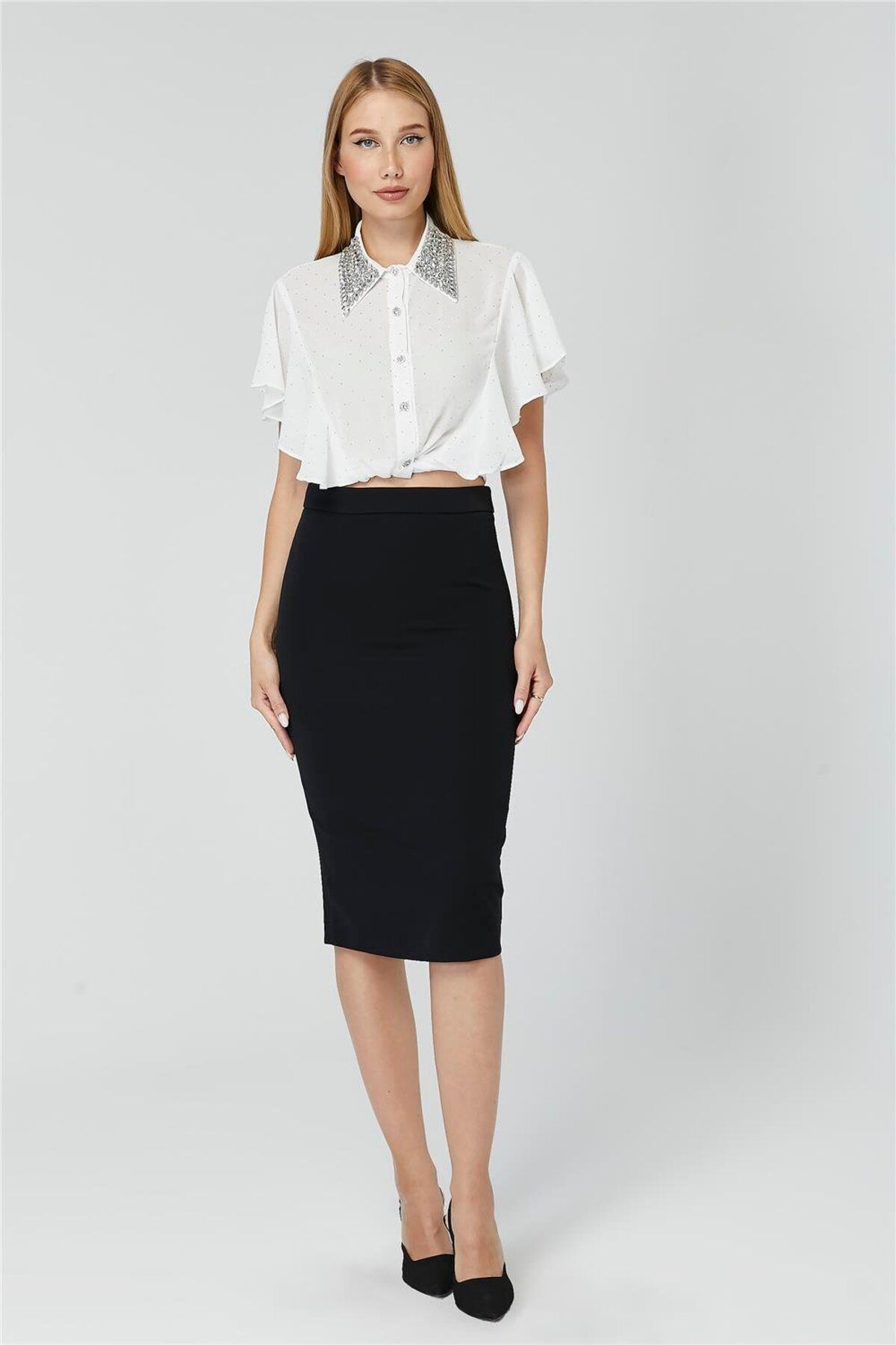 HomeStore-Back Slit Skirt 1